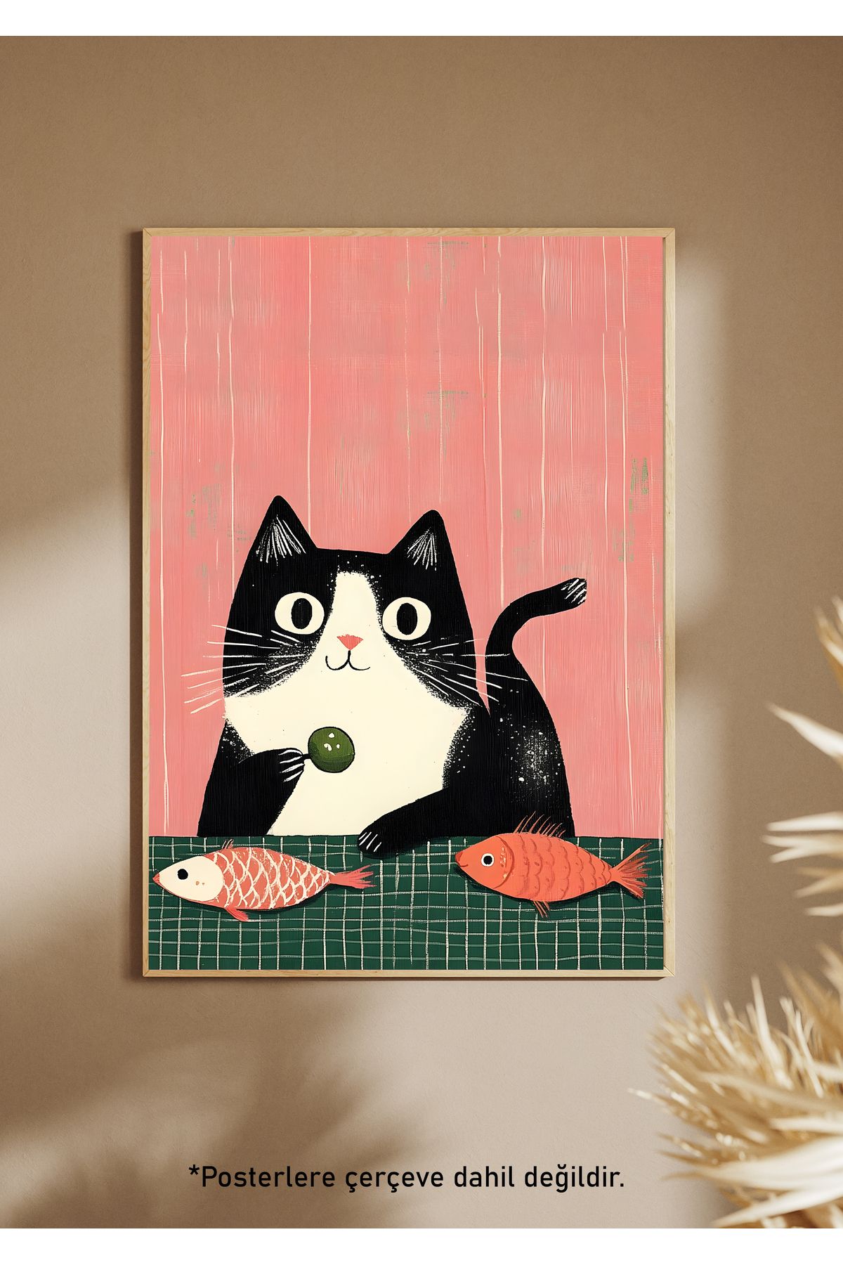 One Little Happiness CAT OLIVE Poster Estetik Duvar Posteri , Çerçevesiz Poster