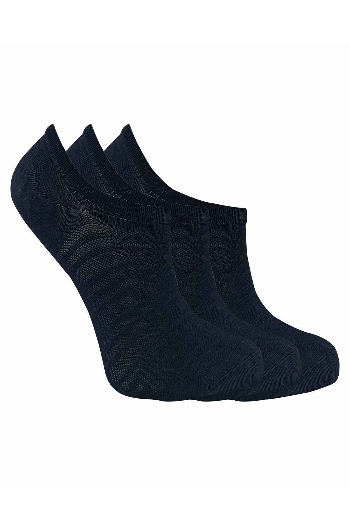 modasocks Sneakers 3 Çift Siyah Kadın Çorap