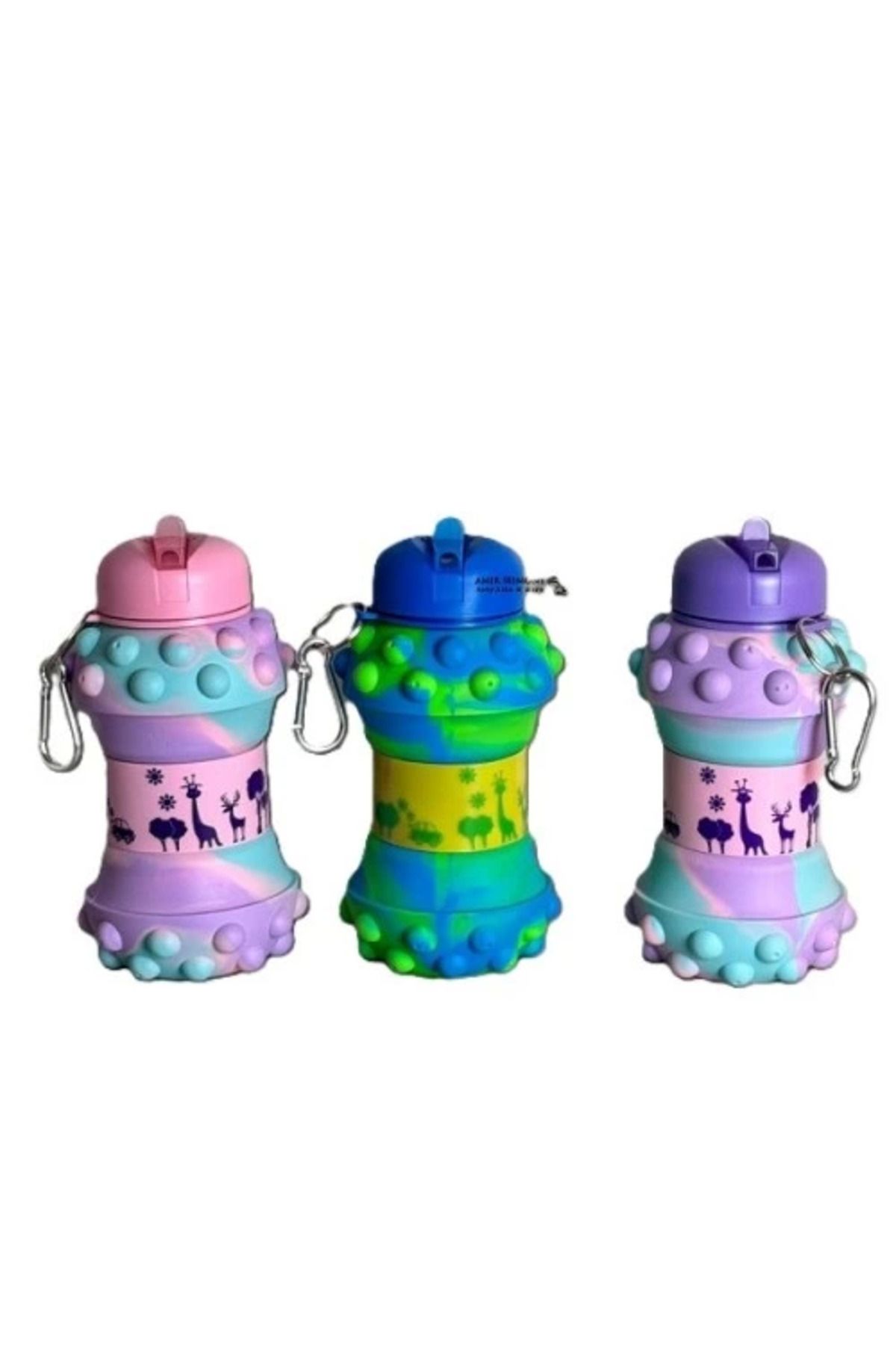 Modafiks Pop-It Detaylı Akordiyon Su Şişesi