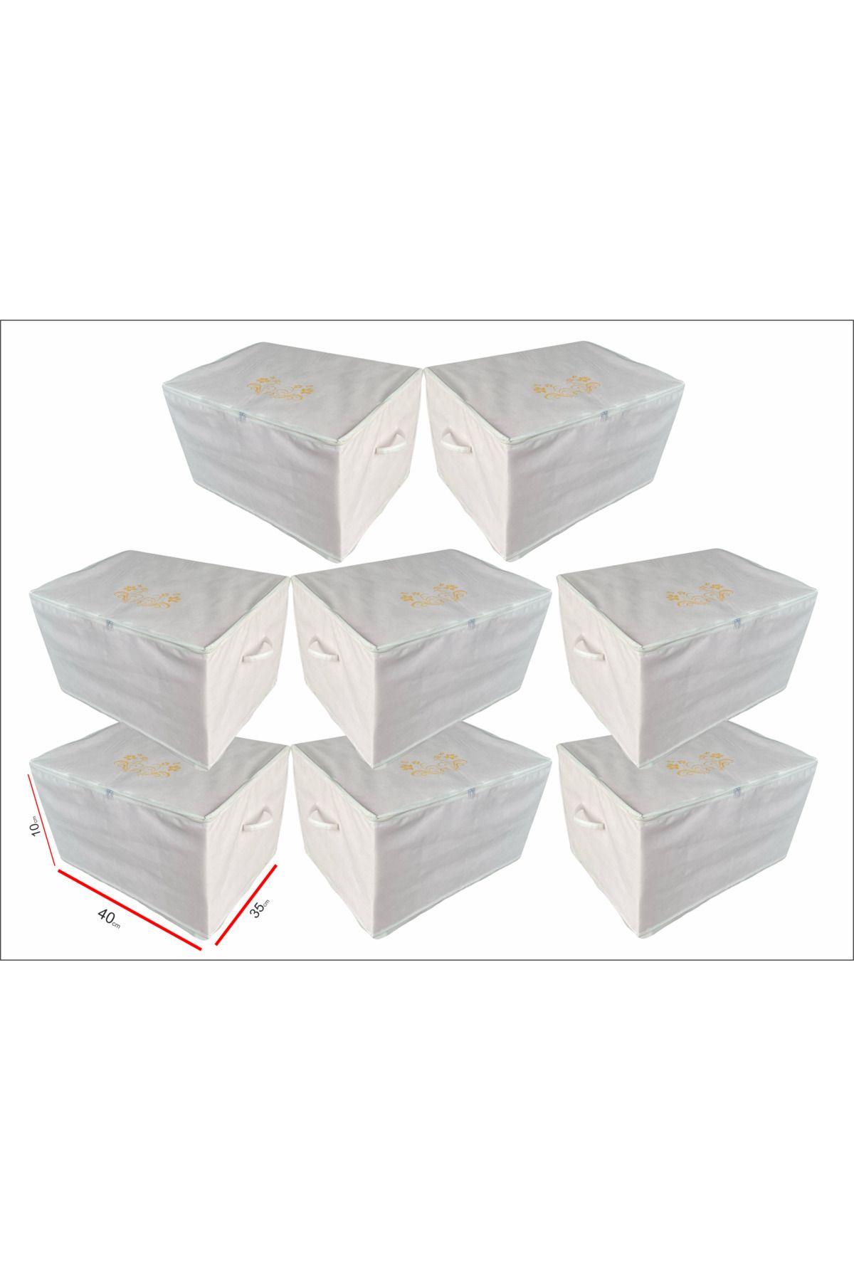 pinabah PİNABAH 8 ADET BAVUL İÇİ DÜZENLEYİCİ ORGANİZER HURÇ (40x35x10)