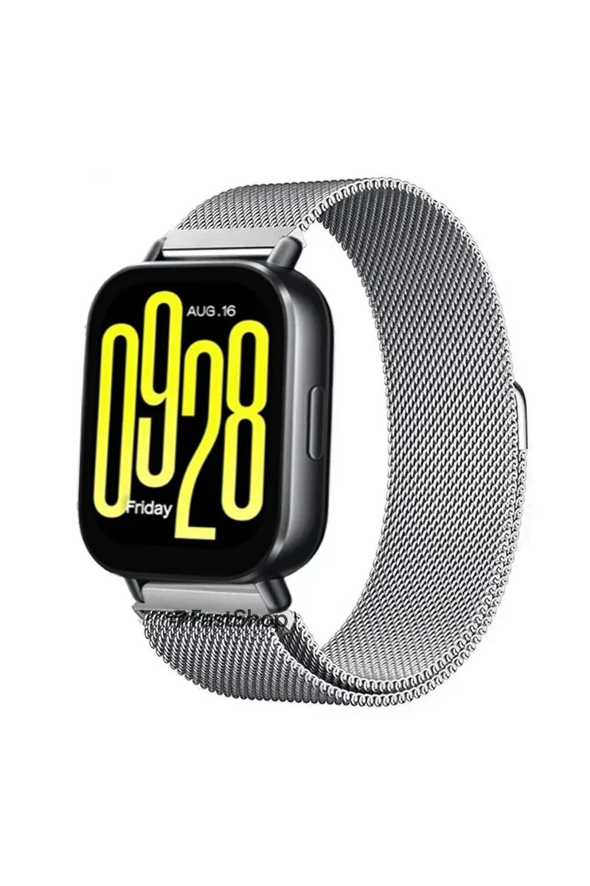 MMPSHOP Xiaomi Redmi Watch 5 Active / Watch 5 Lite Uyumlu 22mm Örgü Metal Hasır Manyetik akıllı saat Kordonu