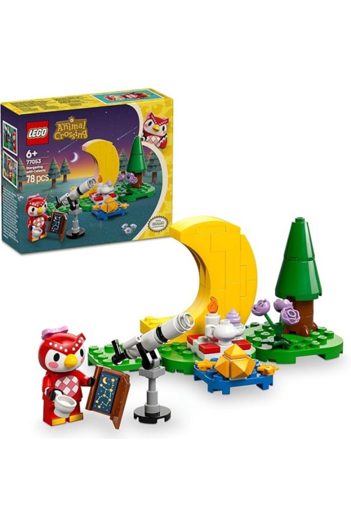 ShopZum Lego Animal Crossing Celeste Ile Yıldız Gözlemleme 77053, 6 Yaş Ve Üzeri Astronomi Meraklısı Kız Ve