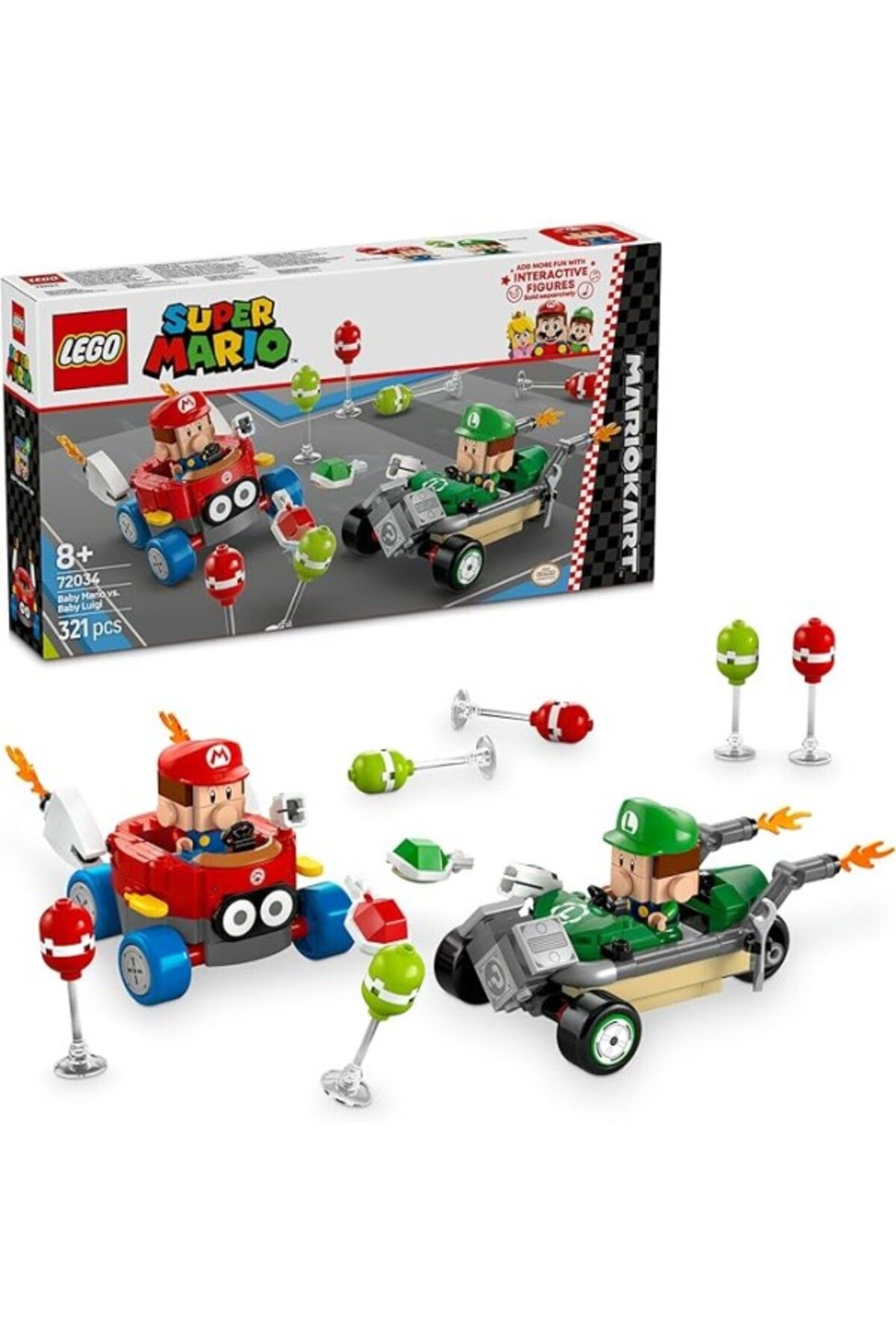 ShopZum Lego Super Mario: Mario Kart – Baby Mario Ile Baby Luigi 72034, 8 Yaş Ve Üzeri Erkek Ve Kız