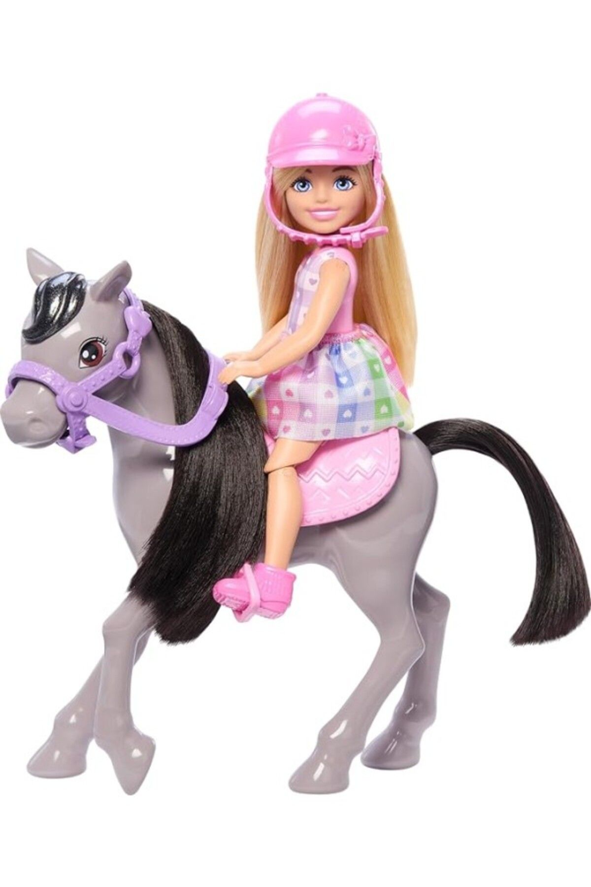 ShopZum Barbie Chelsea™ Bebek Ve Midilli Barbie Chelsea Bebek Ve Oyuncak At Seti, Kask Aksesuarı Dahildir