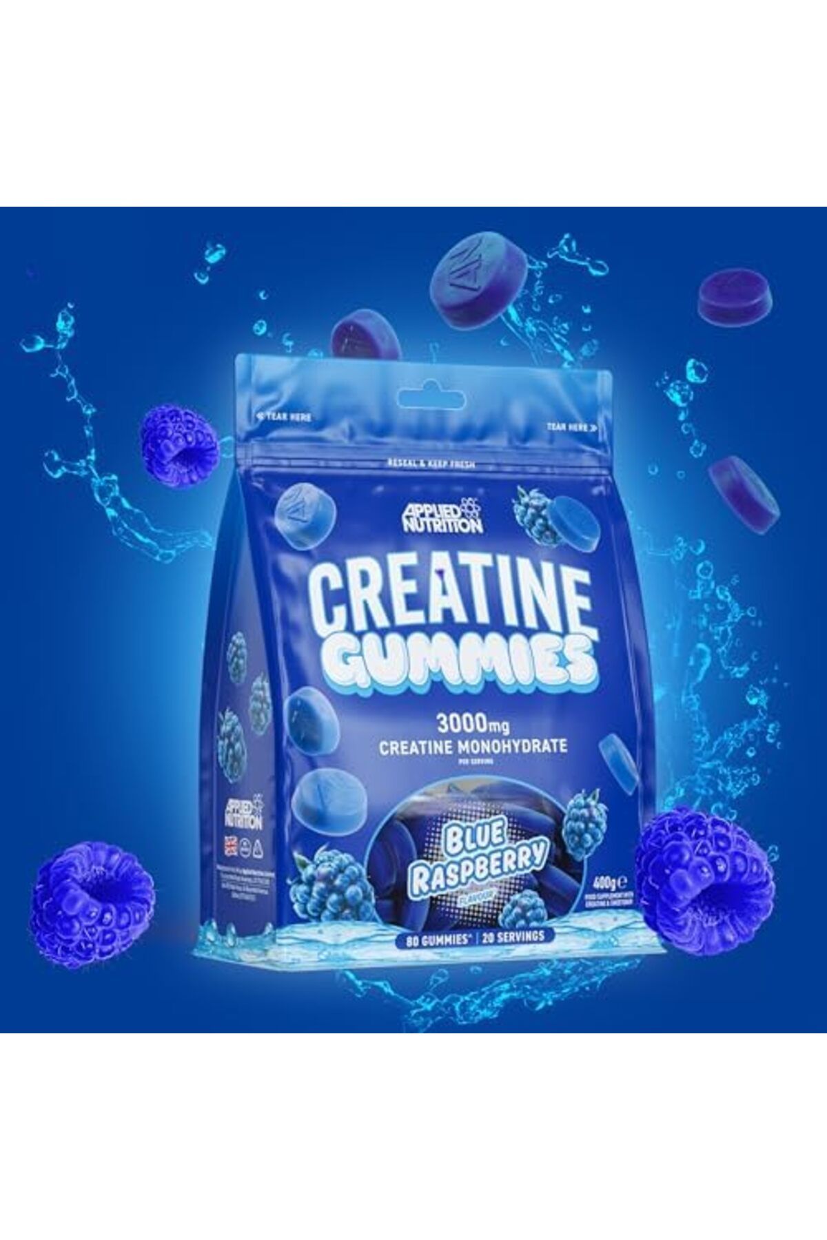 applied nutrition-Creatine Gummies - 3000mg Creatine Monohydrate per Serving - 80 Chewable Vegan Gum 8