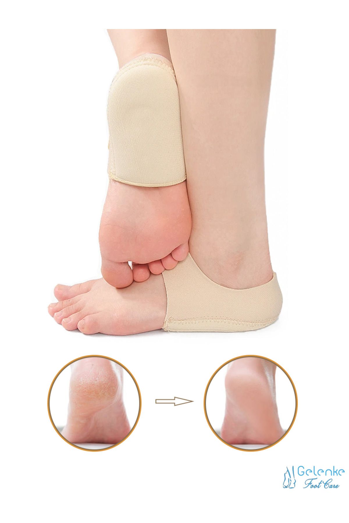 AboutThePerfect Yumuşak Silikon Destekli Topuk Çorabı, Rahat ve Şık, 1 Çift