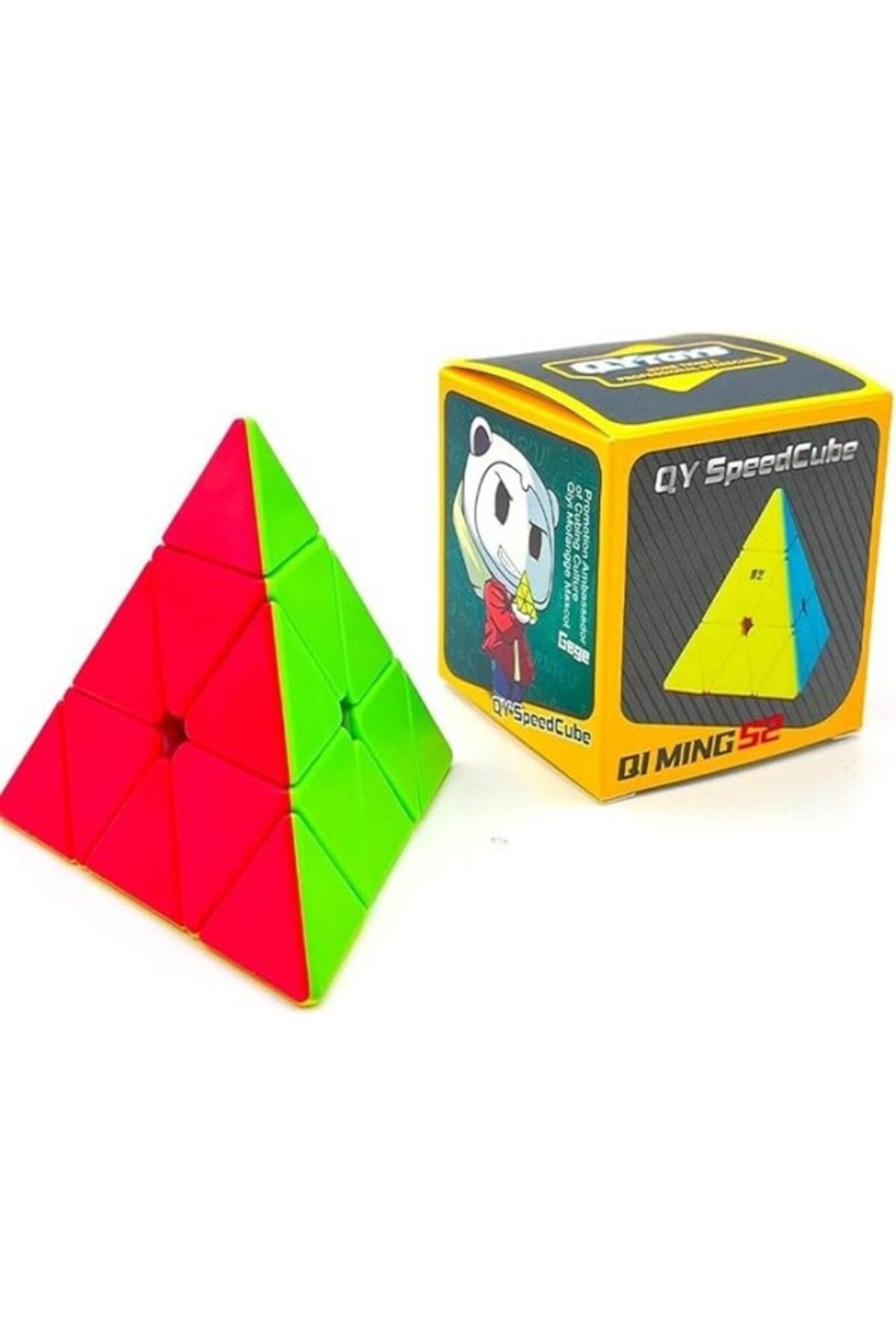 ShopZum Sole Qy Speed Cube, Pyraminx Profesyonel 3X3 Speed Üçgen Rubik Zeka Küpü -Q1 Ming S2