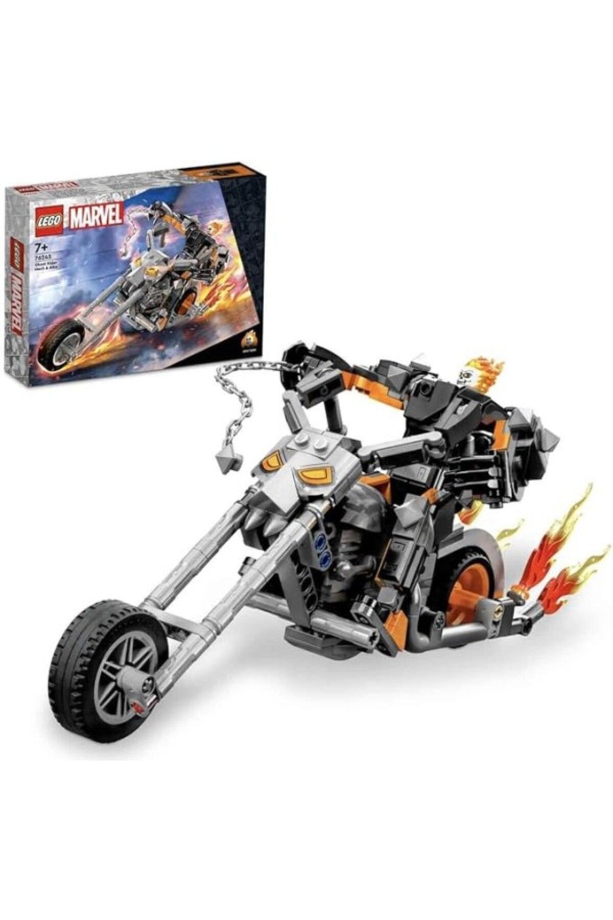 ShopZum Ghost Rider Robotu Ve Motosikleti 76245-7 Yaş Ve Üzeri Çocuklar Minifigür Ve Zincir