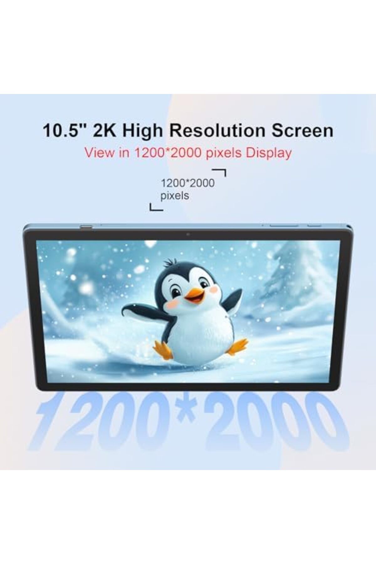 CIDEA-C idea 10.5 inch Tablet, 8GB+1TB Tablet PC with Android 14, Dual SIM, 5G LTE 1280x2000 2KHD Touch Sc 4