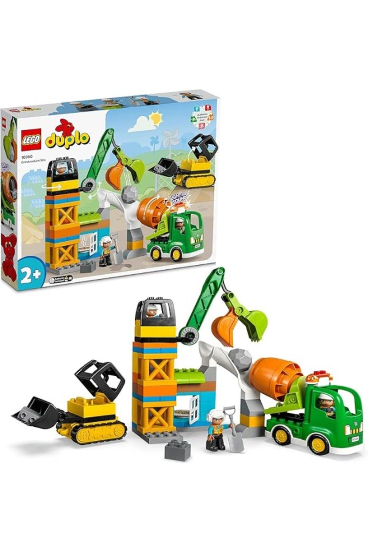 ShopZum Duplo Kasabası İnşaat Sahası 10990, 2 Yaş Ve Üzeri Oyuncak Yapım Seti (61 Parça)