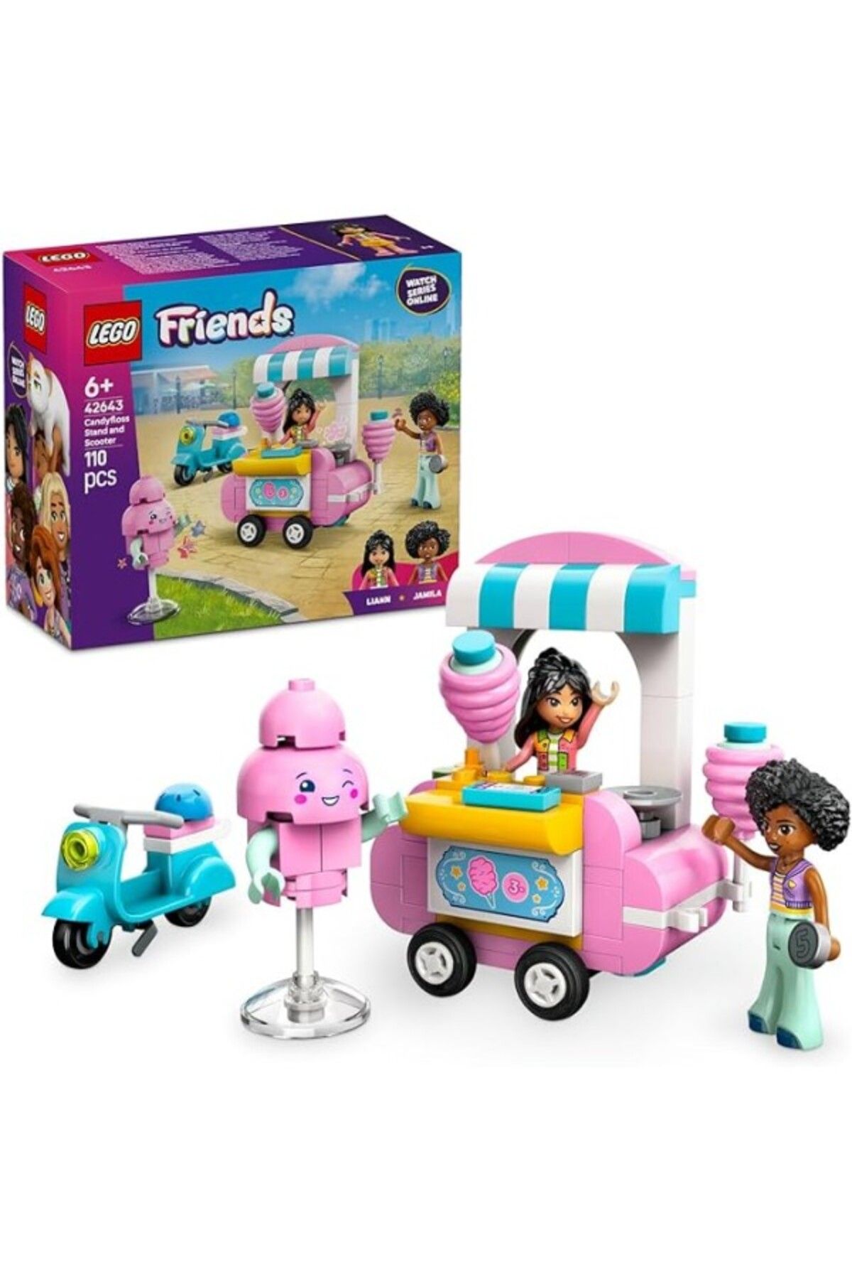 ShopZum Friends Pamuk Şeker Standı Ve Scooter 42643-6 Yaş Ve Üzeri Kız Ve Erkek Çocukları Mini