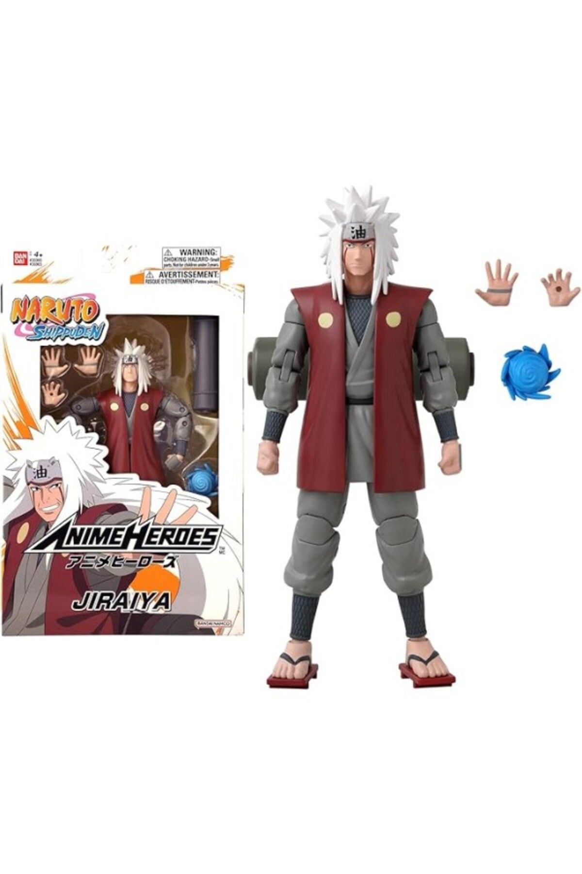 ShopZum 16 Cm Jiraiya Poz Verilebilir Figür, Anime Heroes Naruto Serisi