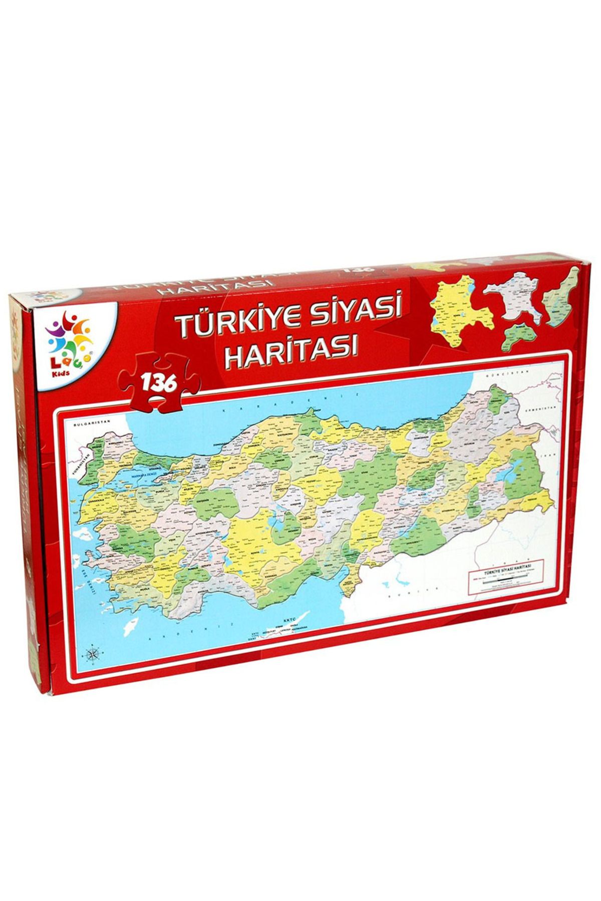 SepetinBurada Türkiye Siyasi Haritası 123 Parça Puzzle