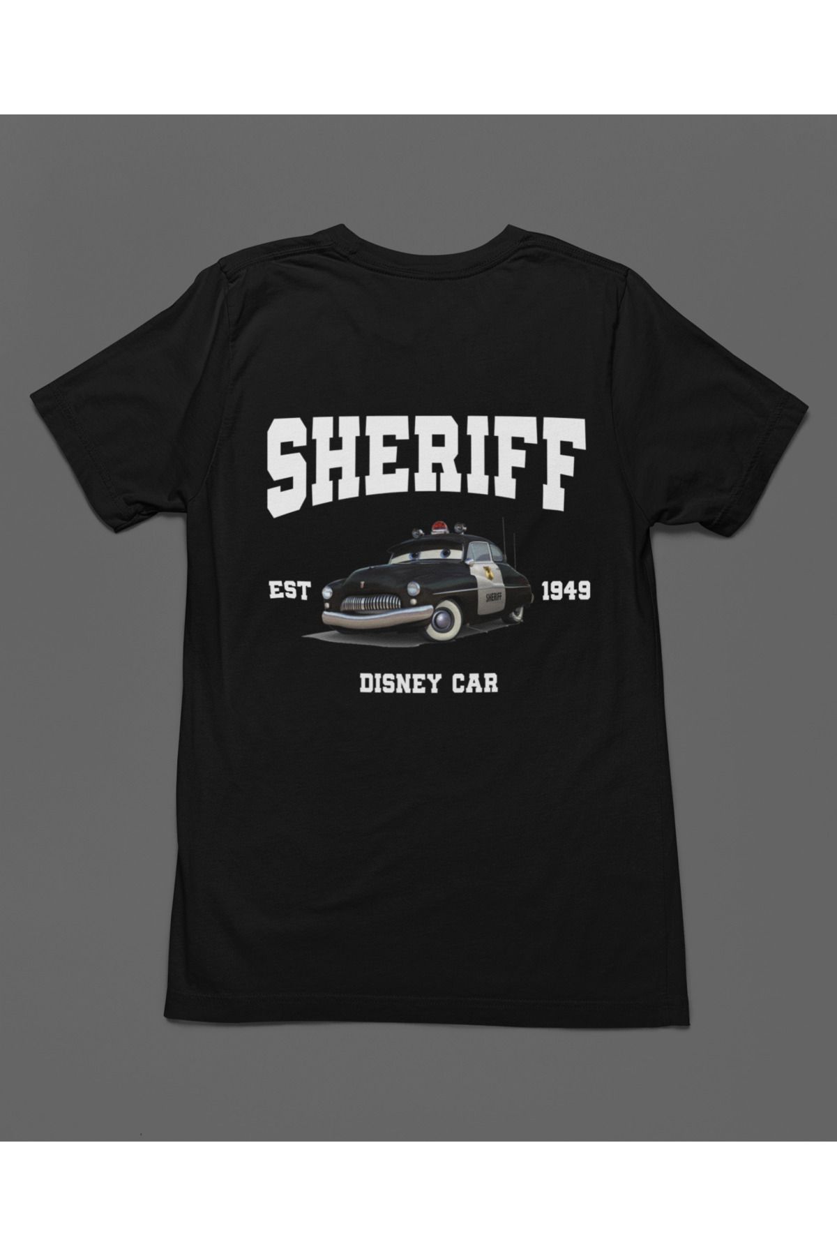 Bumeta Sheriff Arabalar Cars Şimşek McQeen Unisex Tişört T-Shirt