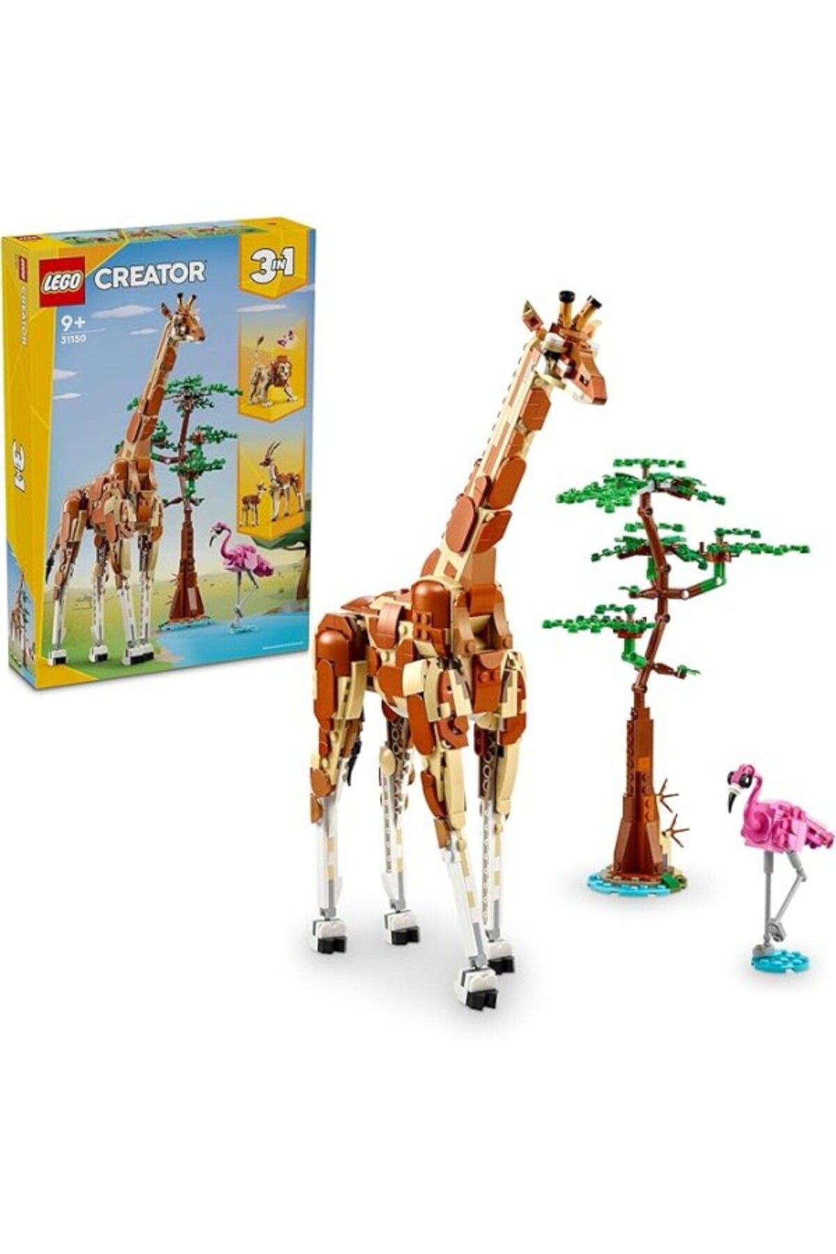ShopZum Lego Creator Vahşi Safari Hayvanları 31150-9 Yaş Ve Üzeri Çocuklar Için Inşa Edilebilen Zürafa