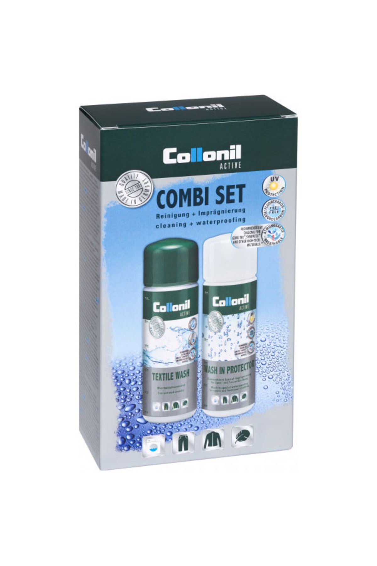 Collonil Set De Curățare Și Impregnare Active Combi Set Pentru Haine Cu Membrane Funcționale - One Size