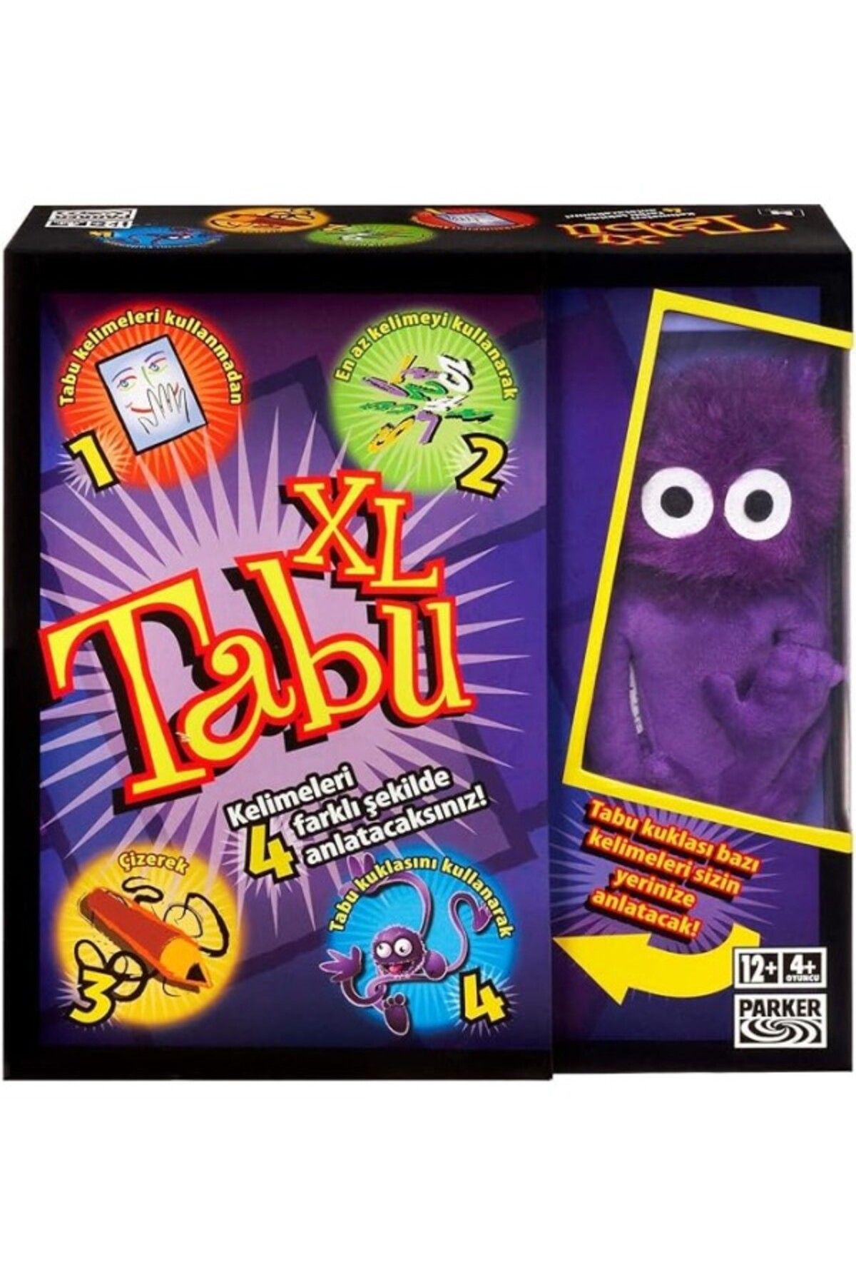 ShopZum Hasbro Gaming Tabu Xl Kutu Oyunu, 4 Farklı Oyun Alternatifi, Klasik Oyunun Yanı Sıra Çizerek, Tabu