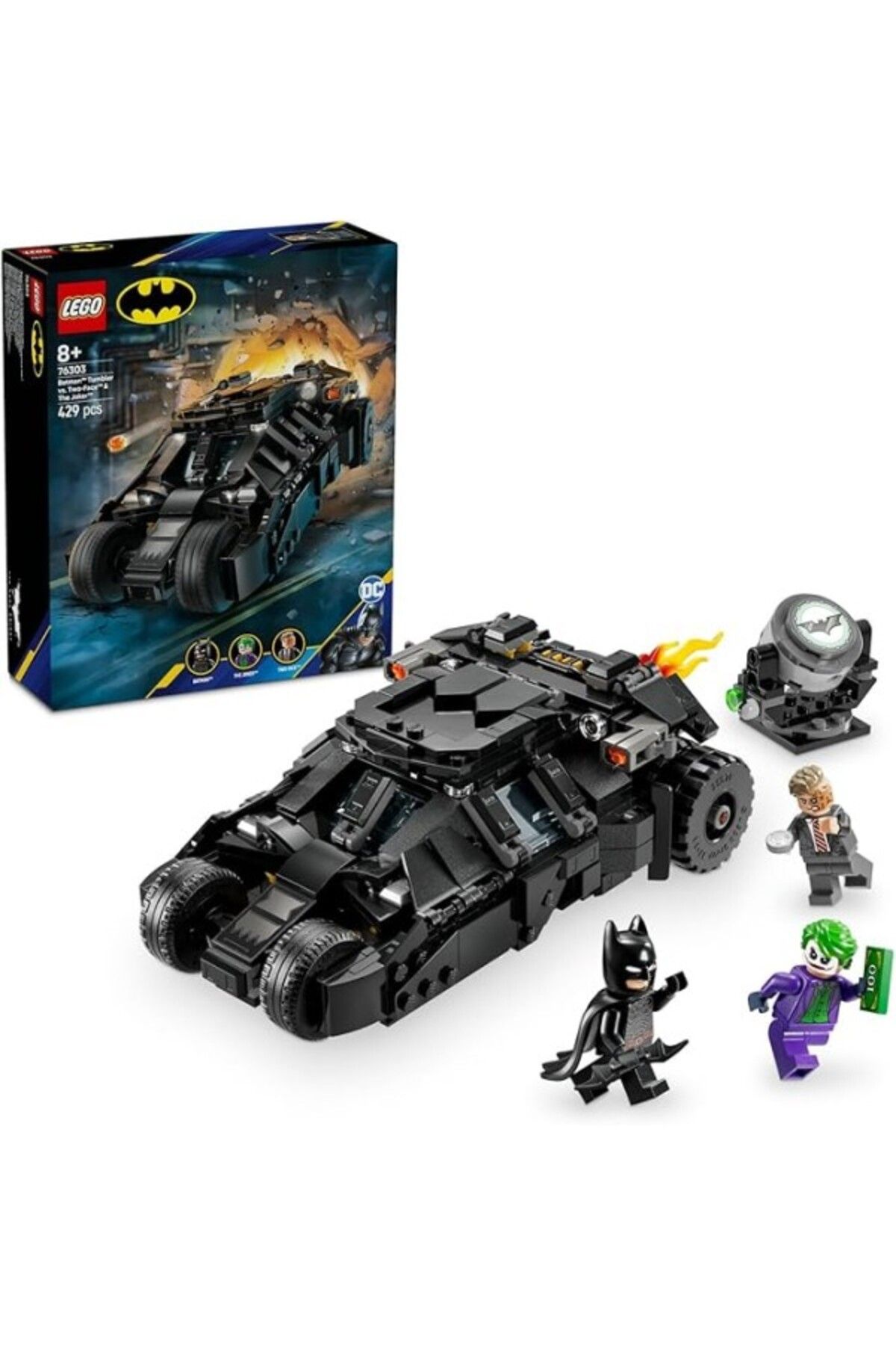 ShopZum Dc Batman: Batman Tumbler, Two-Face Ve Joker’E Karşı 76303-8 Yaş Ve Üzeri Çocuklar İçin