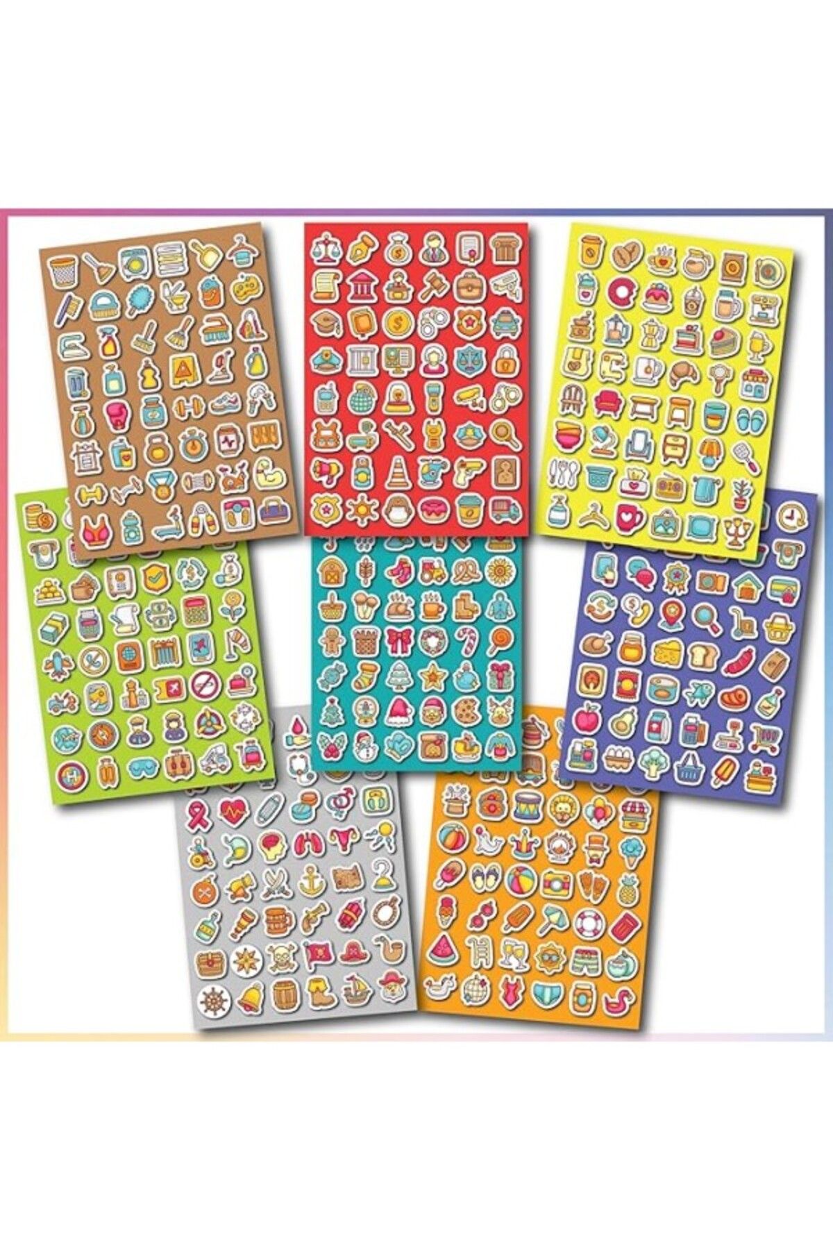 ShopZum Sticker Seti Günlük Ajanda Ve Defterlere Etiket, Öğretmen-Öğrenciler, Erkek-Kız Çocuk Ve