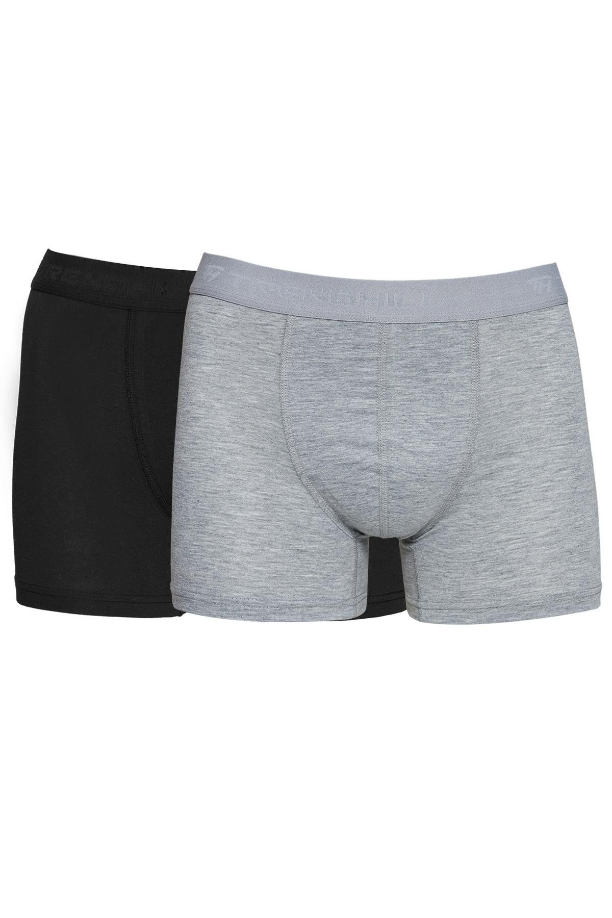 TRENDHİLL Erkek 2'li Pamuklu Likralı Esnek Kumaş Boxer Set 7811-2
