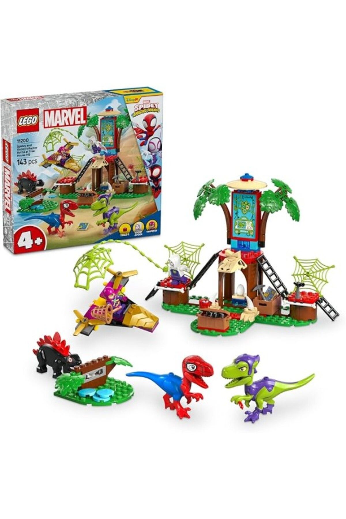 ShopZum Spidey Ve İnanılmaz Arkadaşları Ağaç Ev Karargahında Spidey Ve Gobby'Nin Raptor Savaşı