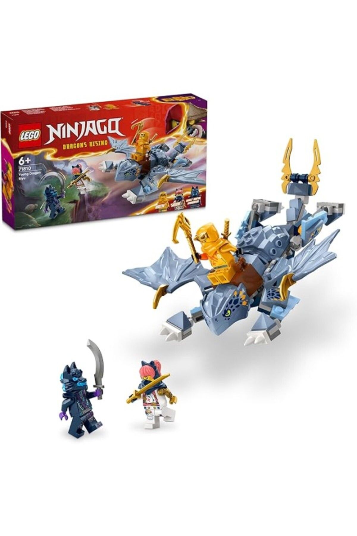 ShopZum Ninjago Genç Ejderha Riyu 71810-6 Yaş Ve Üzeri Çocuklar 3 Ninja Minifigürü İçeren Yaratıcı