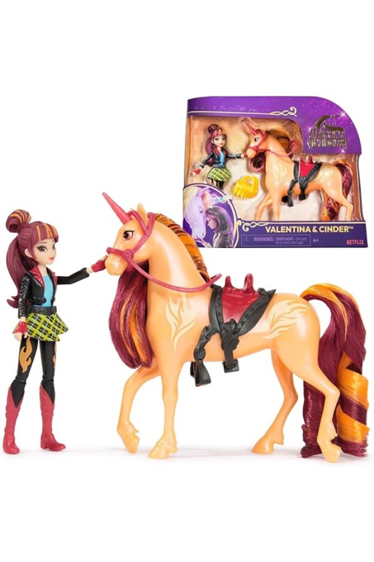 ShopZum Unicorn Academy Valentina Ve Tek Boynuzlu At Cinder Seti – Sevilen Netflix Dizisinden Yaklaşık 12 C