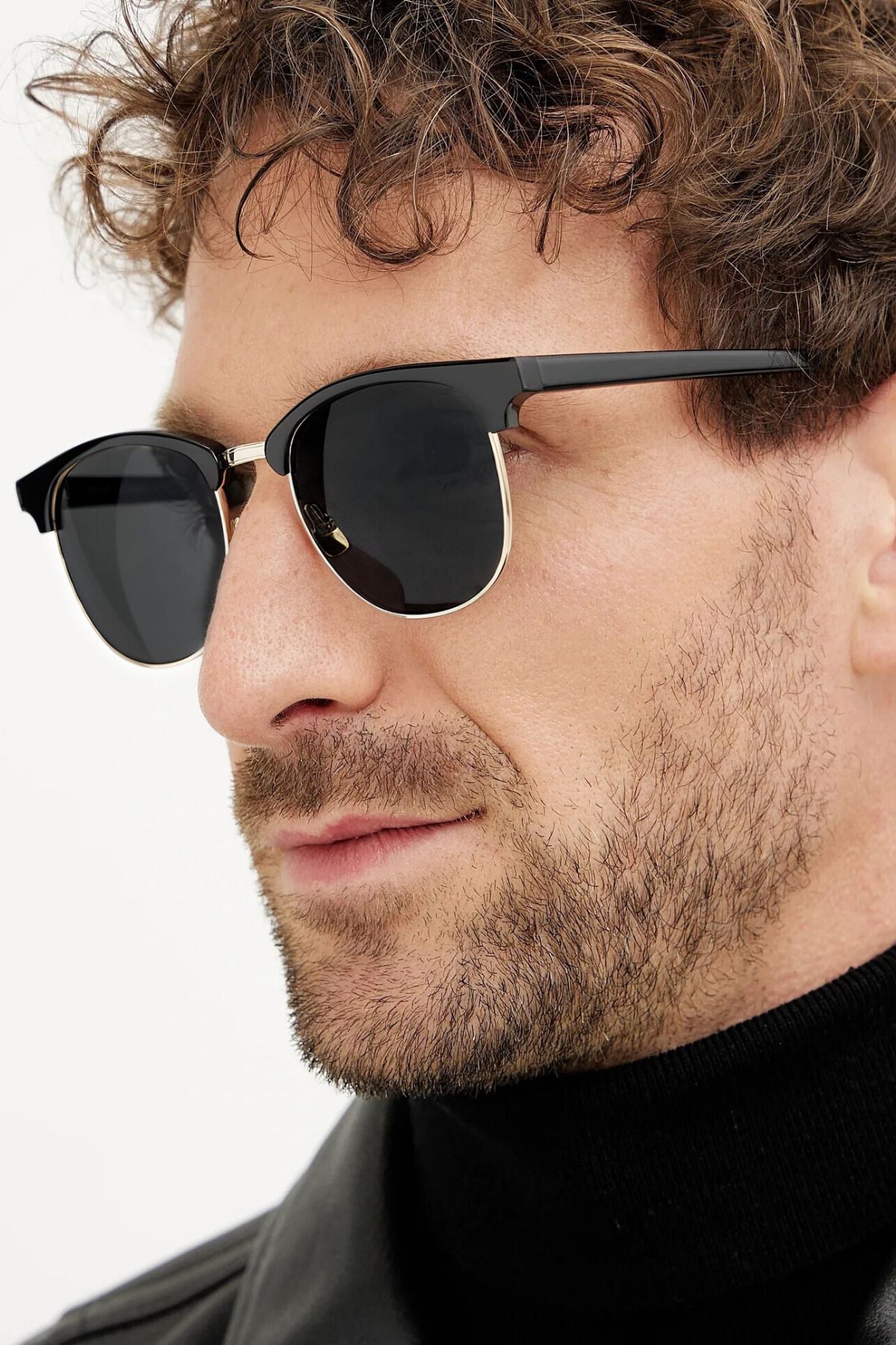 Chunky Frame Siyah Güneş Gözlüğü Unisex Uv400 Cam Clupmaster