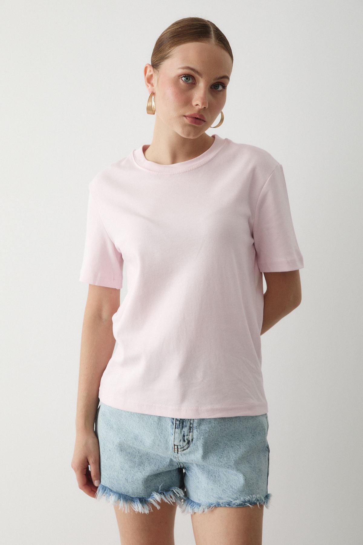 Laluvia Pembe Basic Tshirt - 1075
