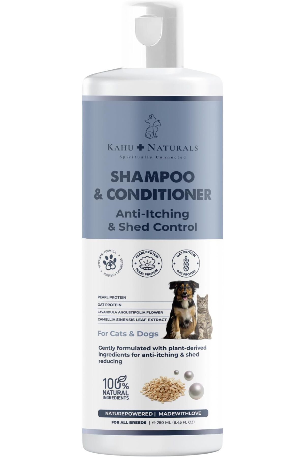 ShopZum Tüy Dökülme Karşıtı Organik Şampuan Nemlendirici,Köpek Ve Kedi, Yulaf, İnci