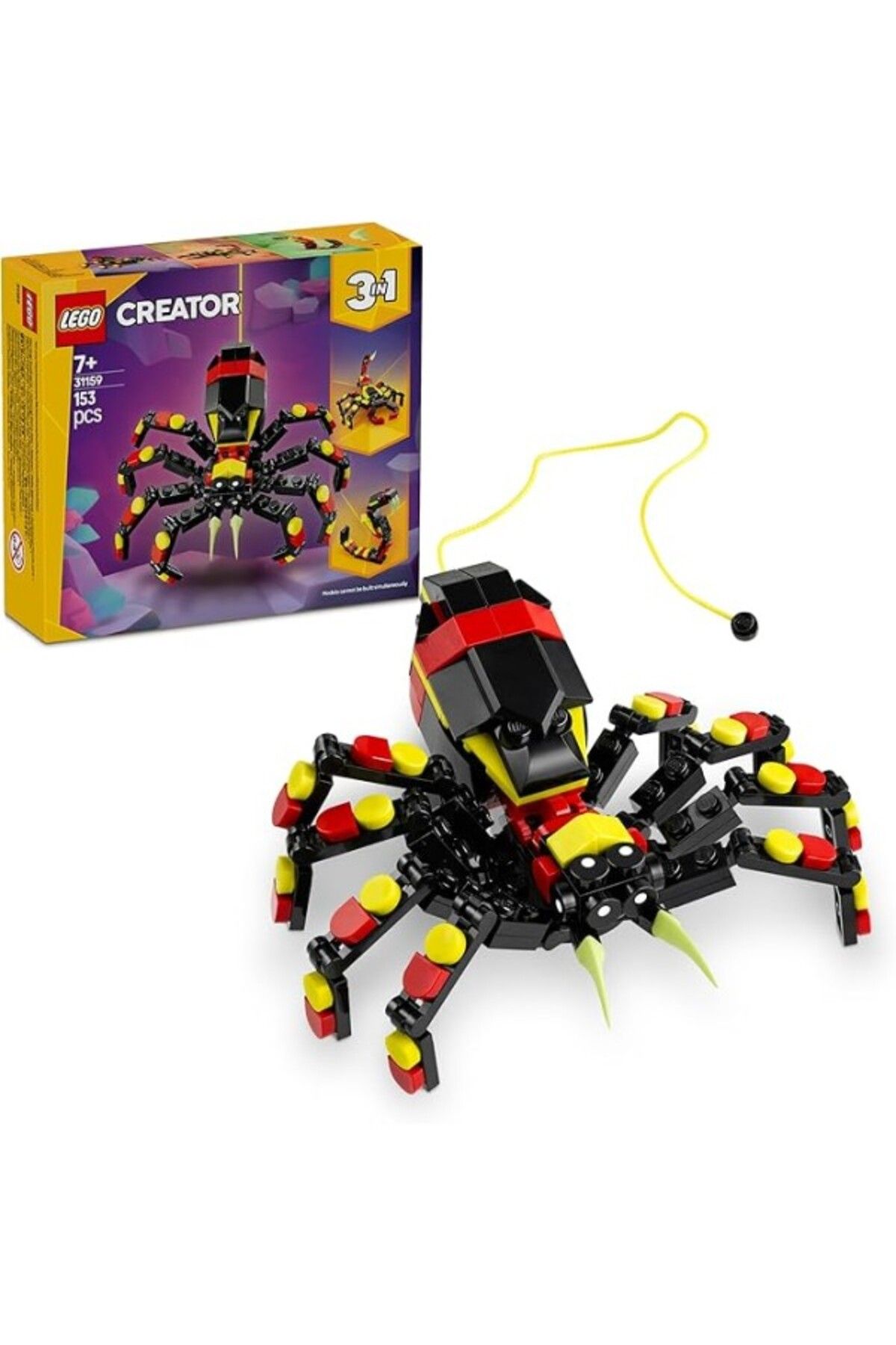 ShopZum Lego Creator 3’Ü 1 Arada Vahşi Hayvanlar: Şaşırtıcı Örümcek 31159-7 Yaş Ve Üzeri Çocuklar Için