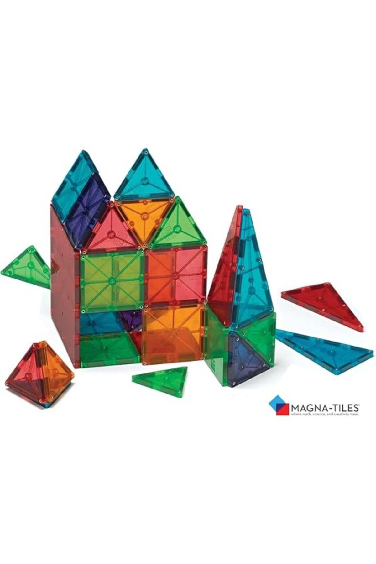 ShopZum Magna-Tiles Magna Tiles Clear Colors 100 Parça Manyetik