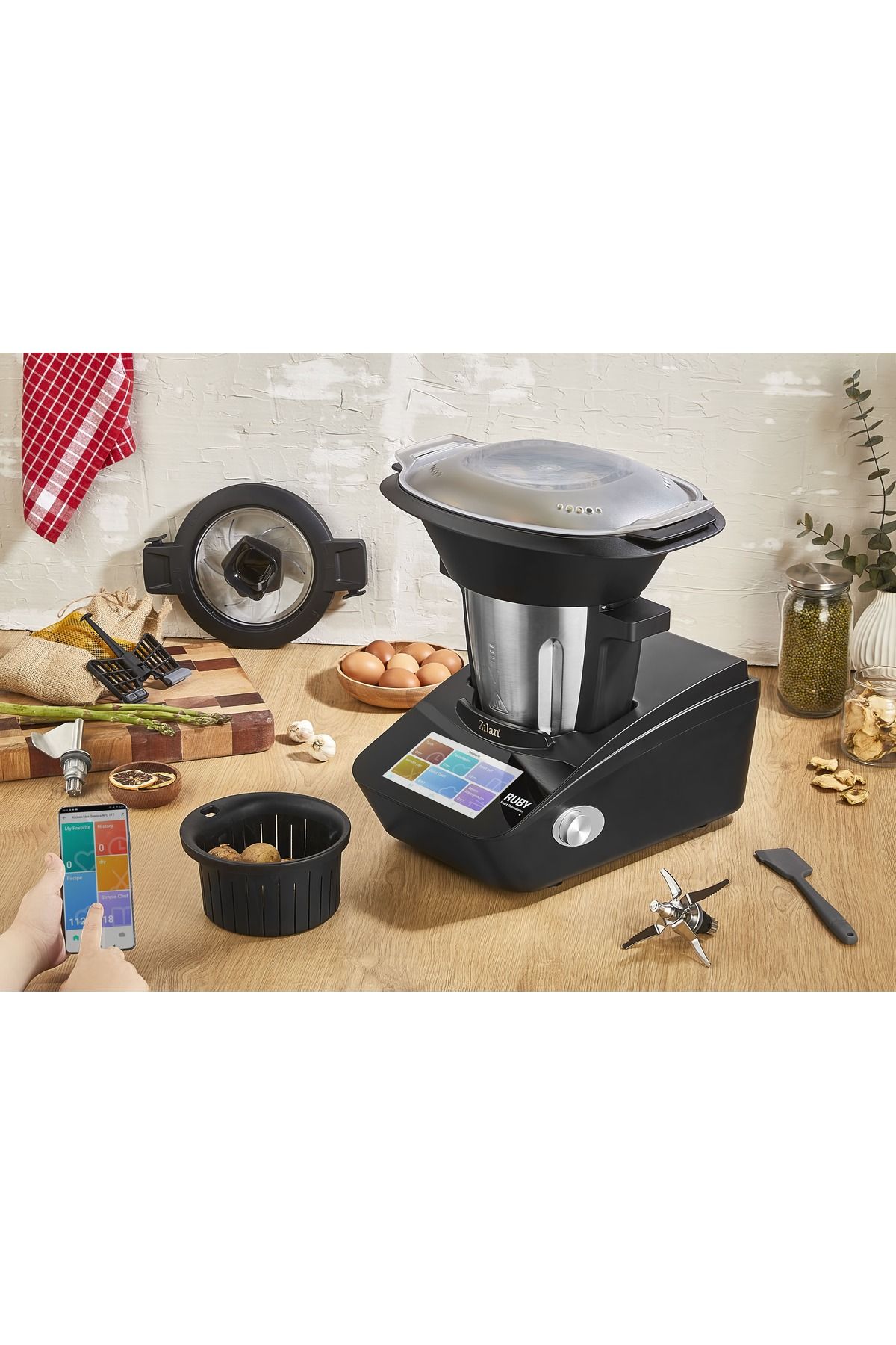 Zilan-Zln9341 Multifunctional Food Processor, 1700w, 4.7l, 18 Functions, Wifi, Mobile Application 7