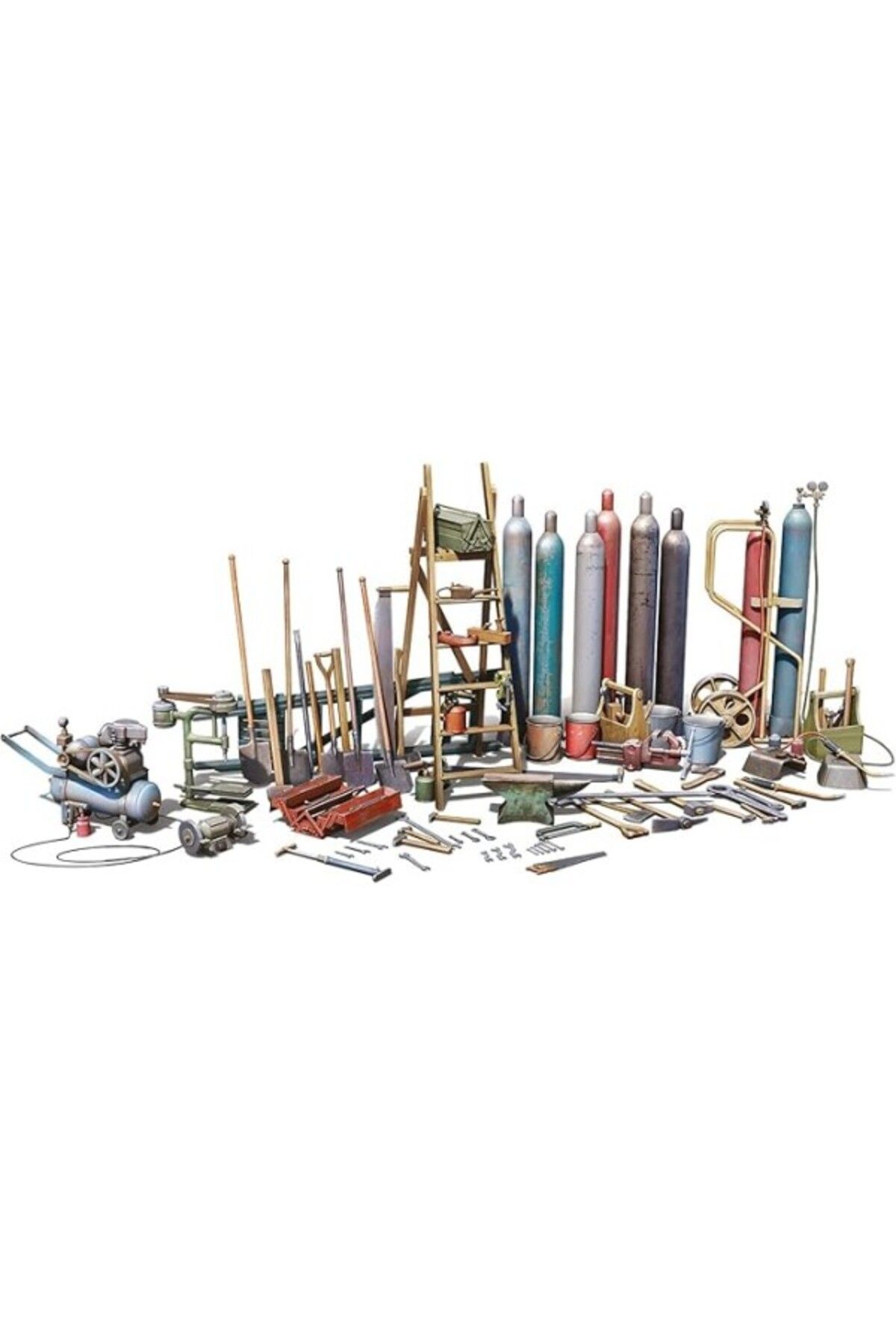ShopZum Mini Art 49013 Alet Kiti Ölçekli 1:48 - Gerçek Reprodüksiyon Orijinal, Modelleme, Plastik Kiti, El