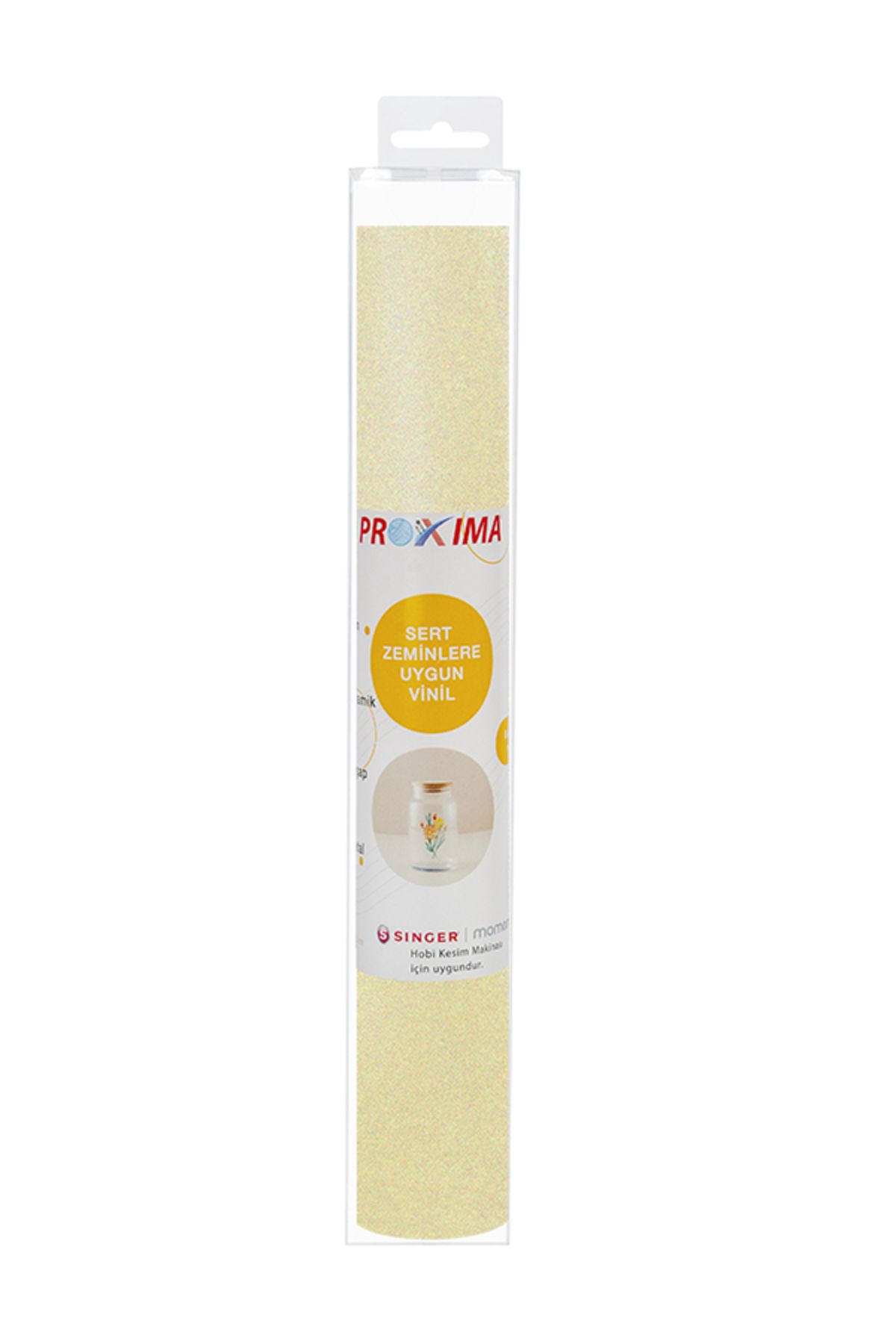 PROXIMA Sert Zemine Uygun Vinil 30x150 cm Simli Dore