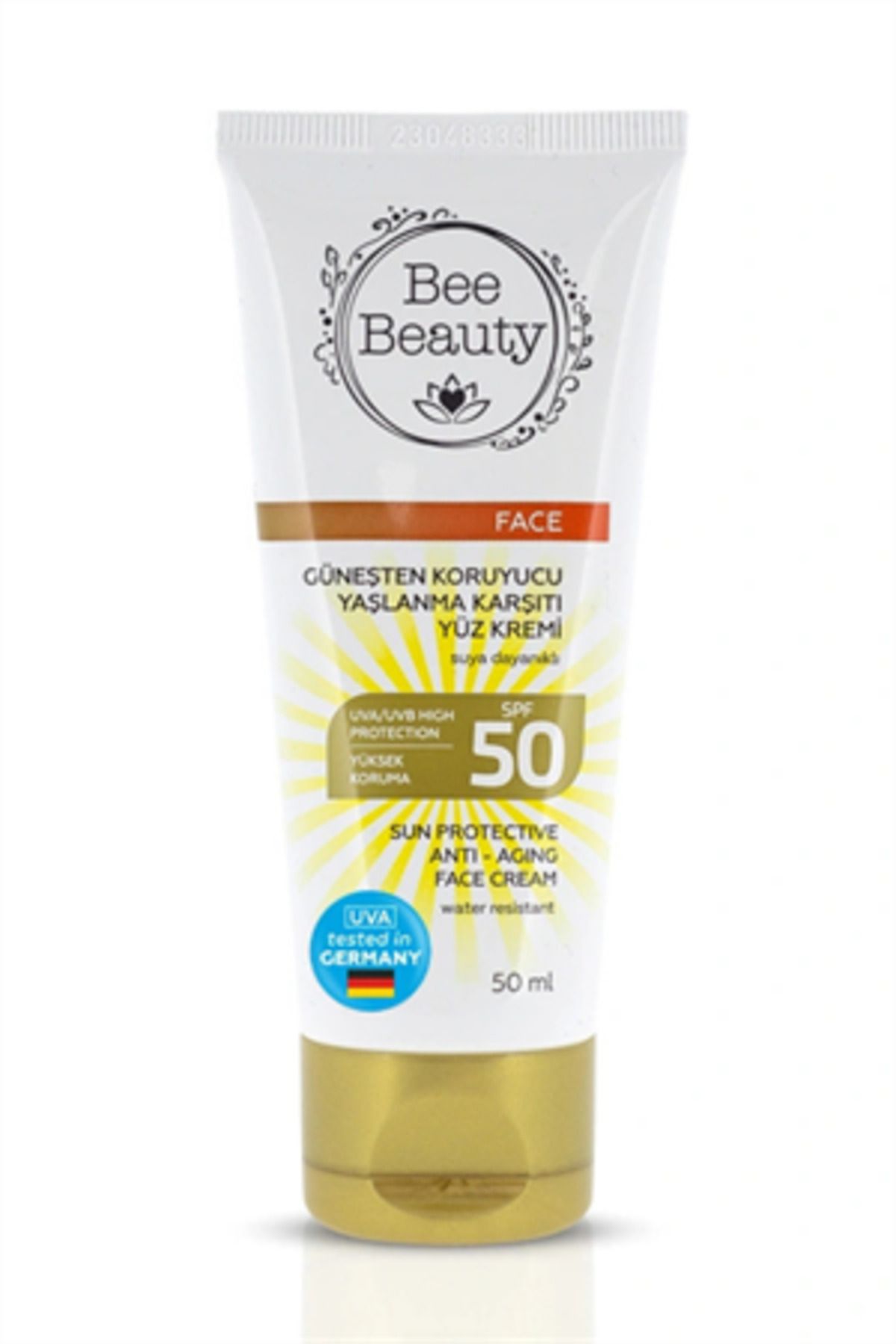 Bee Beauty SPF 50 Güneşten Koruyucu Yaşlanma Karşıtı Yüz Kremi – Anti-Aging Etkili Yüksek Koruma, 50