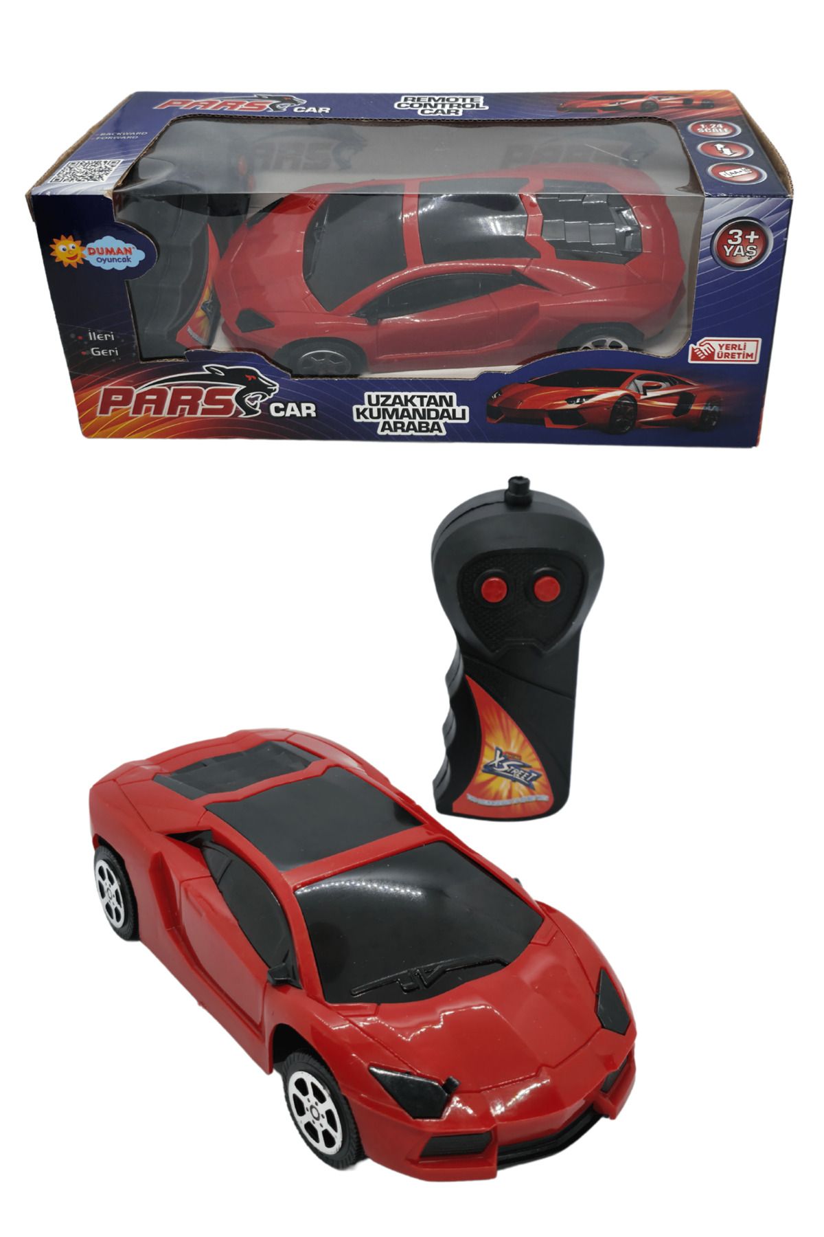 RAF Store Pilli Uzaktan Kumandalı 2 Fonksiyon (İleri-Geri) 18 Cm Pars Araba 1:24 Ölçek 27 Mhz
