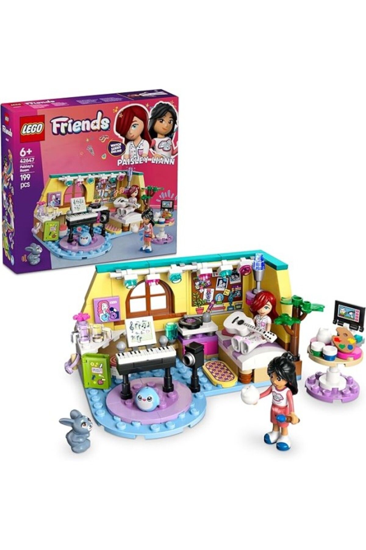 ShopZum Lego Friends Paisley’Nin Odası 42647-6 Yaş Ve Üzeri Kız Ve Erkek Çocukları Için Mini Bebek İçeren