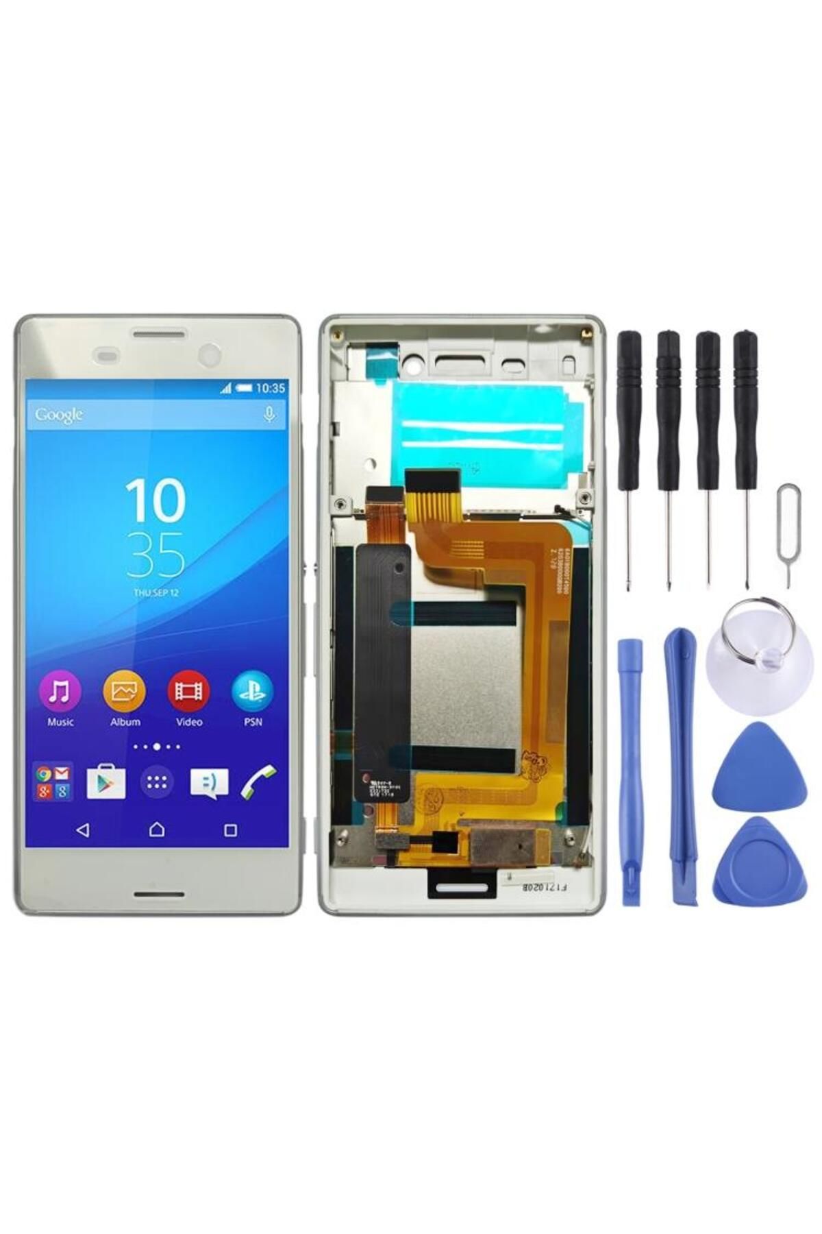 Cbtx Sony Xperia M4 Aqua Beyaz Uyumlu Çerçeveli Lcd Ekran Sayısallaştırıcı Tam Montaj