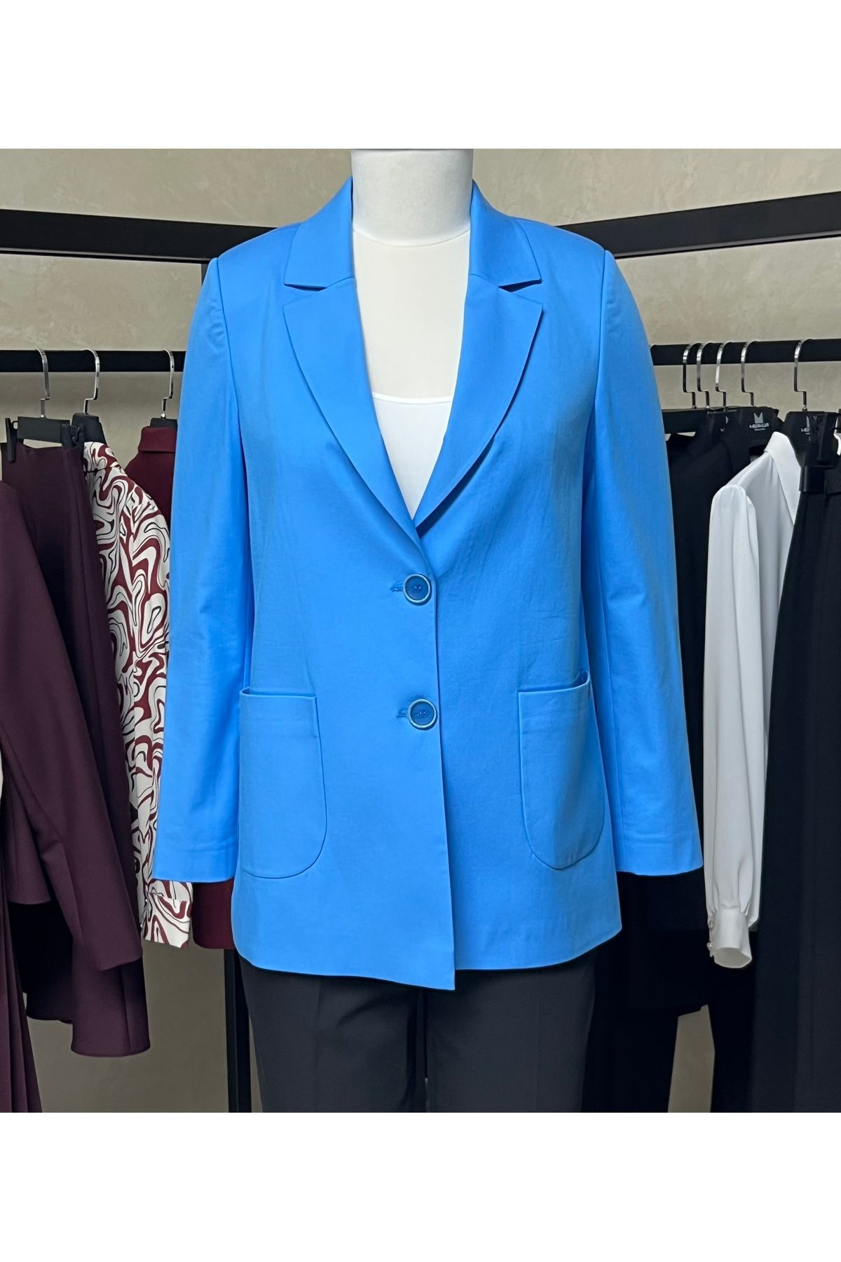 Merkür Kadın Çift Düğmeli Blazer Ceket