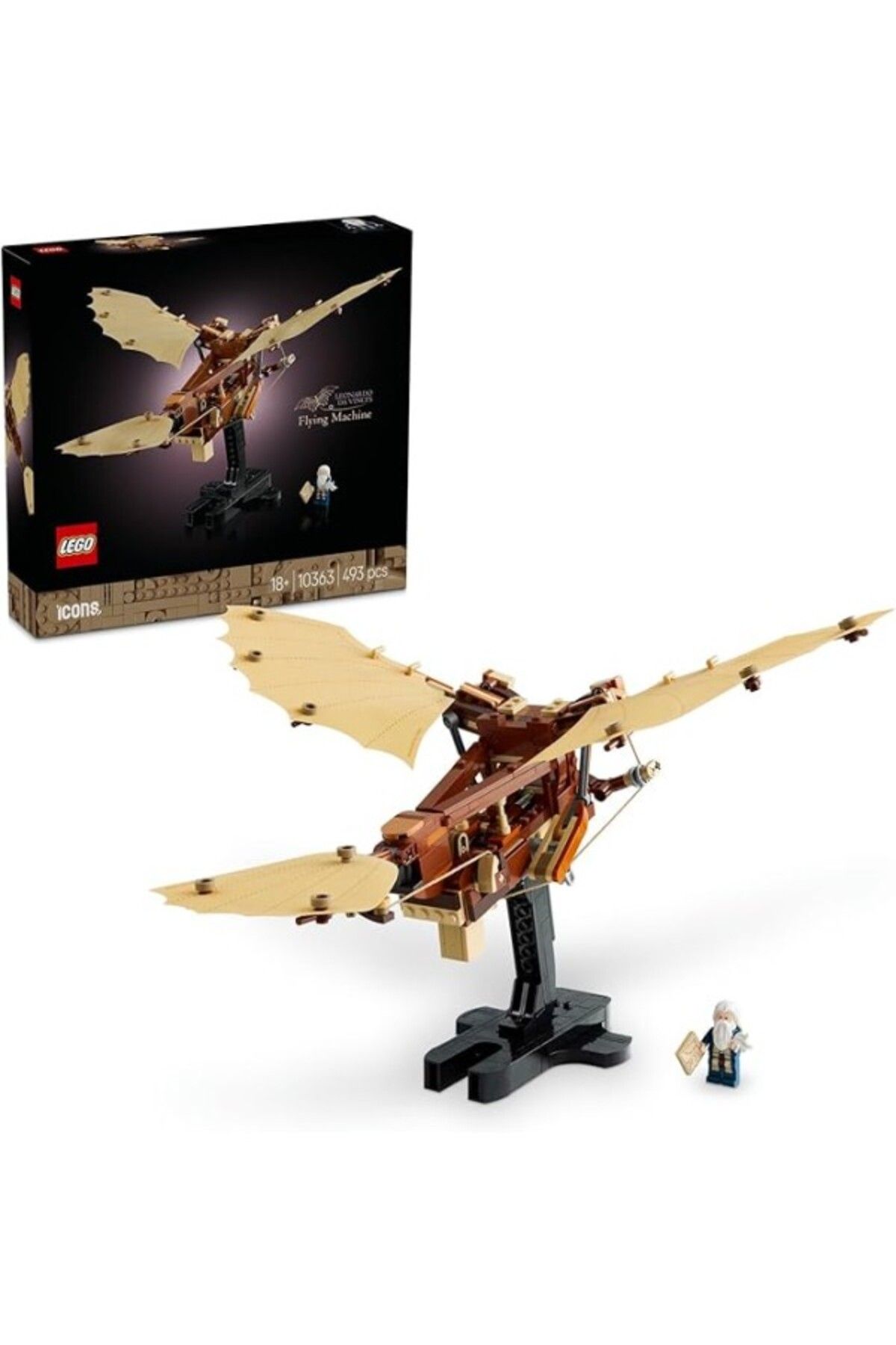ShopZum Icons Leonardo Da Vinci’Nin Uçan Makinesi 10363 – Tarih Ve Havacılık Meraklısı Yetişkinlere