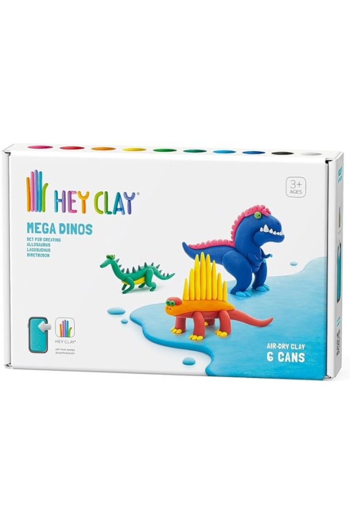 ShopZum Mega Dinos: Lagosuchus, Allosaurus, Dimetrodon Seti - Hava Kuru Kil Kiti 6 Kutu Ve