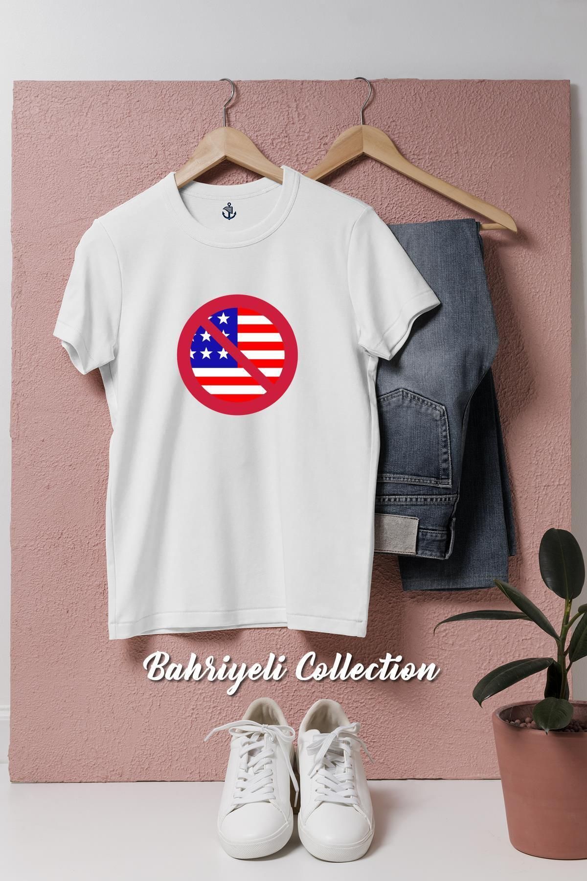 bahriyeli.jpeg Oversize Anti Amerika Tasarımlı Unisex T-Shirt