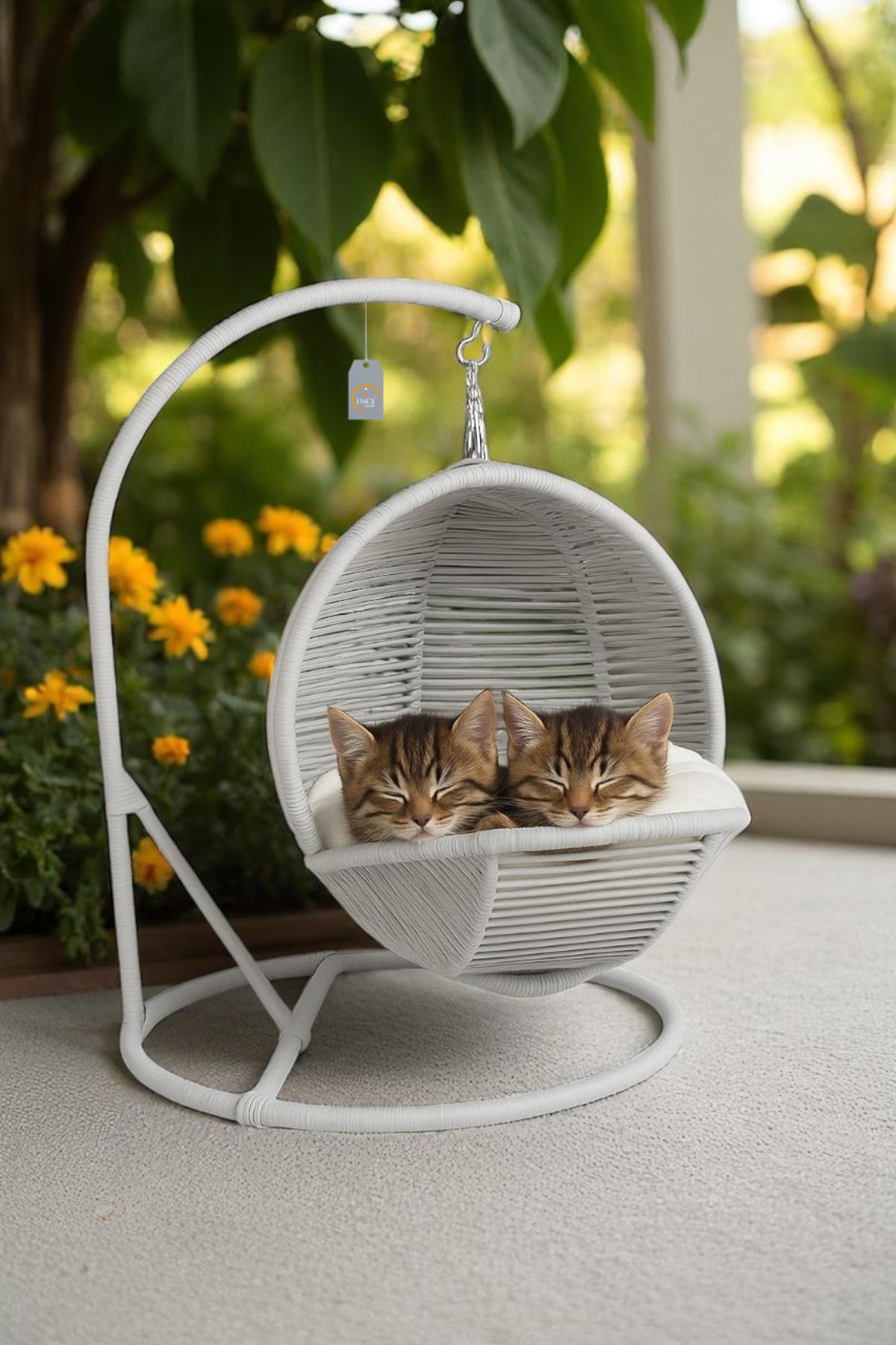 İnci Kedi Salıncağı Yatağı ve Kafesi