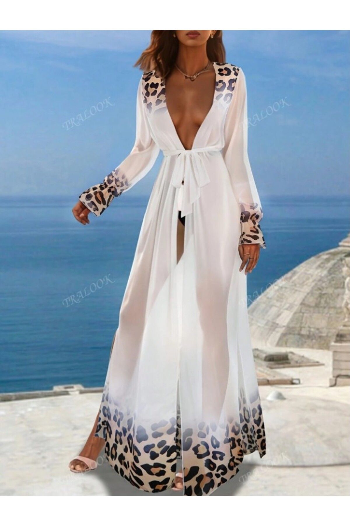 DRESSY LIFE Maksi Boy Leopar Detaylı Pareo
