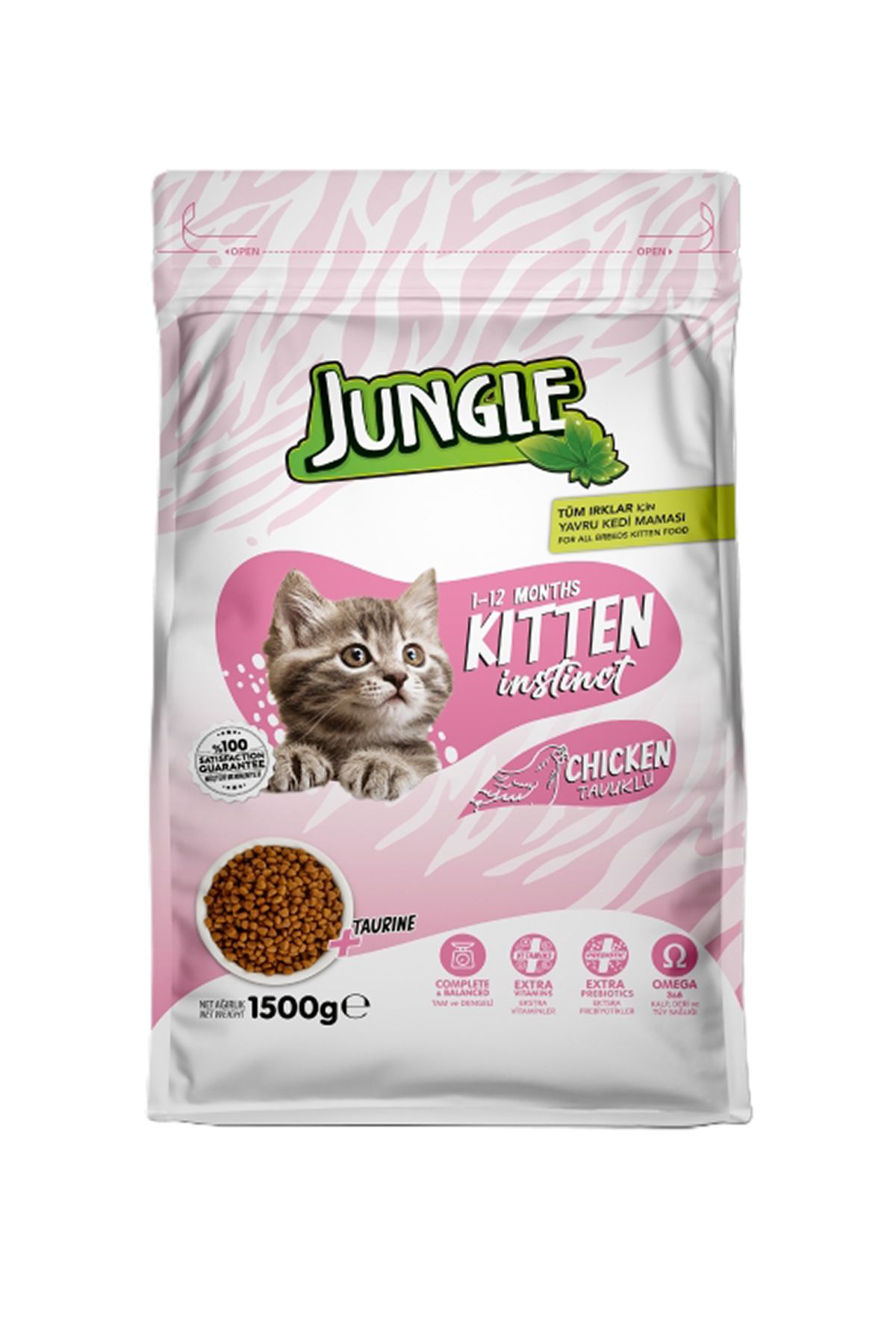 Jungle 1,5 KG KURU KEDİ MAMASI YAVRU TAVUKLU