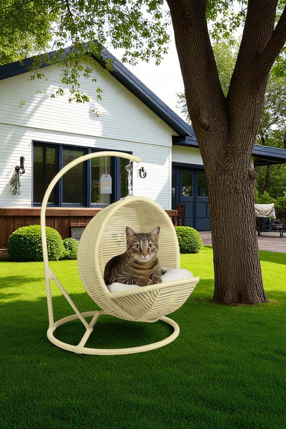 İnci Kedi Salıncağı Yatağı ve Kafesi