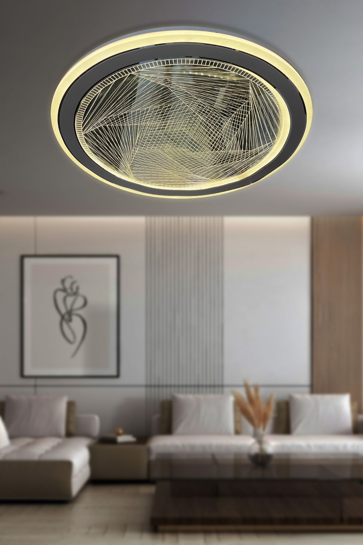 RSCOLLECTIONS Zerinos Plafonyer Kumandalı Led Avize