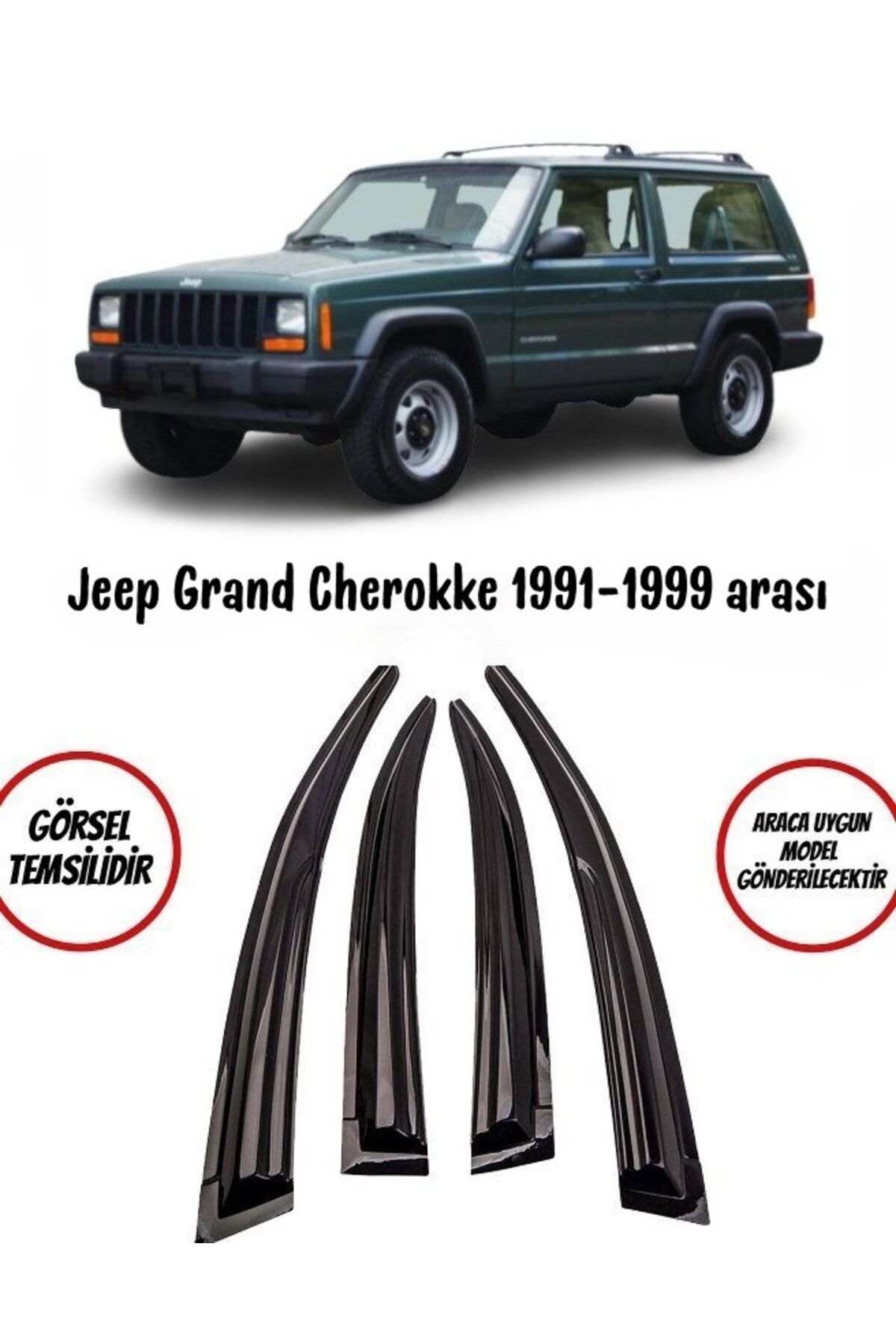 BALP Jeep Grand Cherokee Cam Rüzgarlığı 1991-1999 Arası 4lü Takım