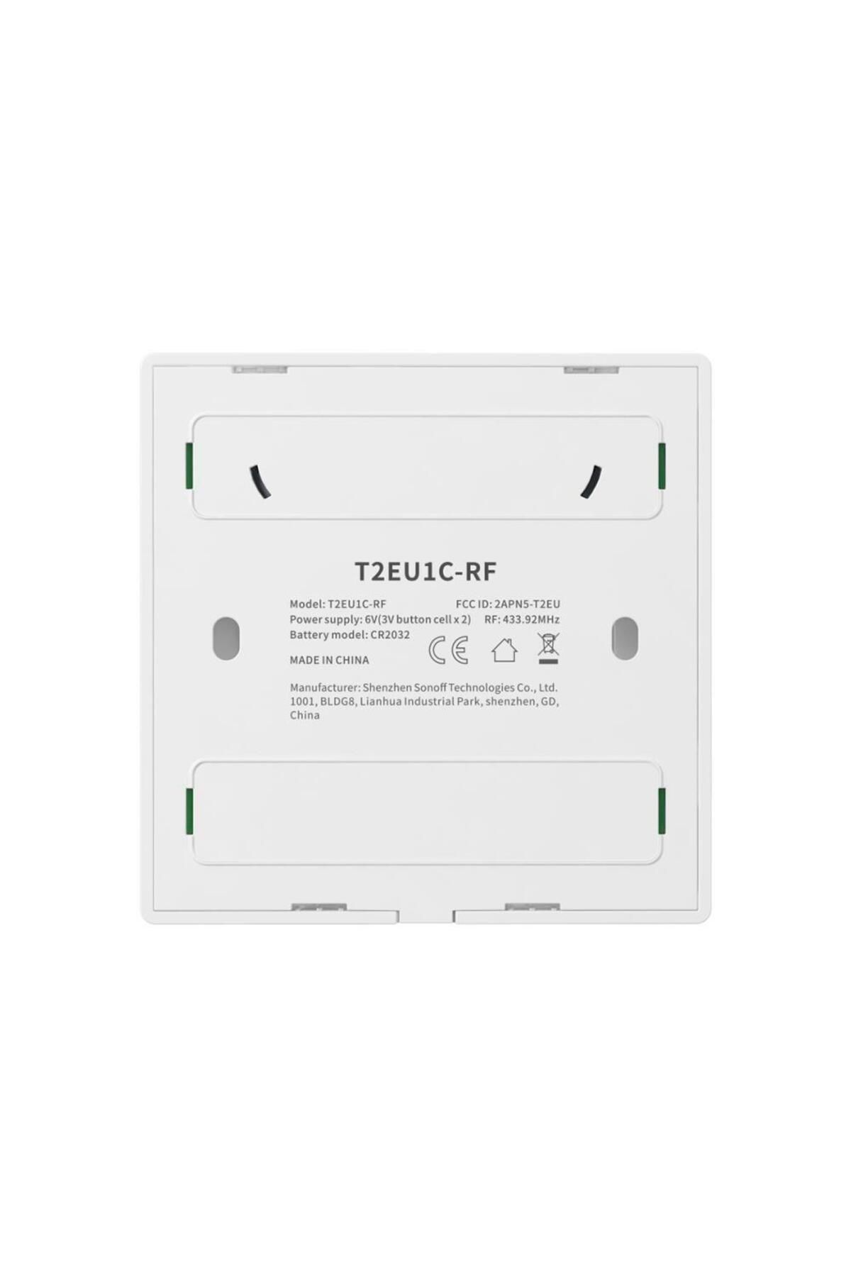 Sonoff-Sonoff T2EU1C-RF Wi-Fi Switch 1 Channel, 433 MHz, RF Signal, White 3